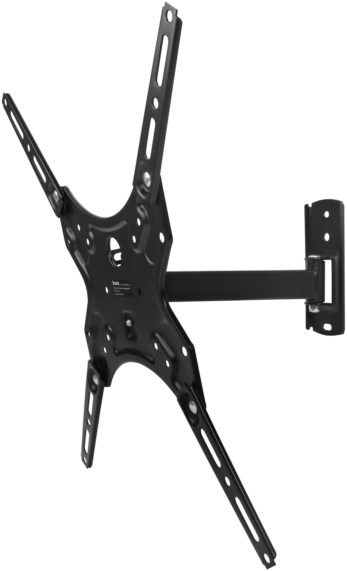 Кронштейн для телевизора Buro MF1 черный 13"-60" макс.25кг настенный поворот и наклон