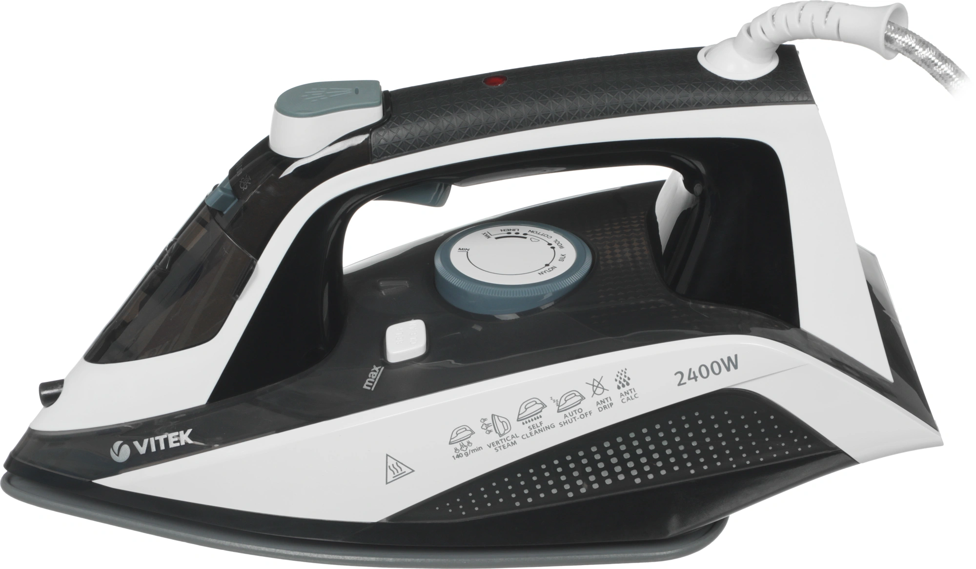 Утюг Vitek VT-8313 2400Вт белый/черный