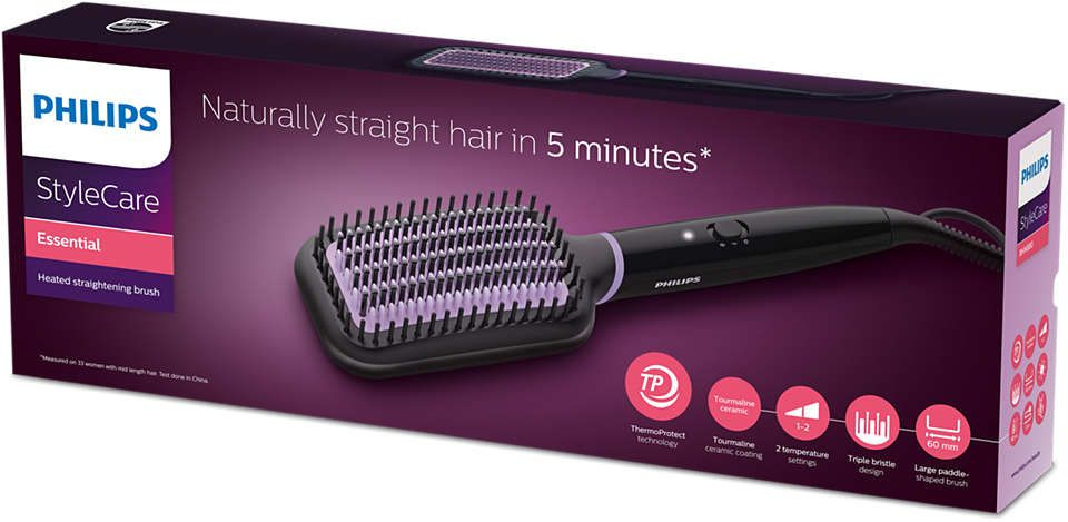 Расческа-выпрямитель Philips BHH880/00 черный макс.темп.:200С покрытие:керамико-турмалиновое