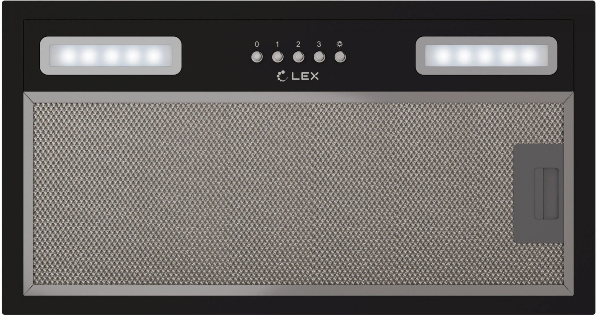 Вытяжка встраиваемая Lex Hyper 600 Inverter BL черный управление: кнопочное (1 мотор)