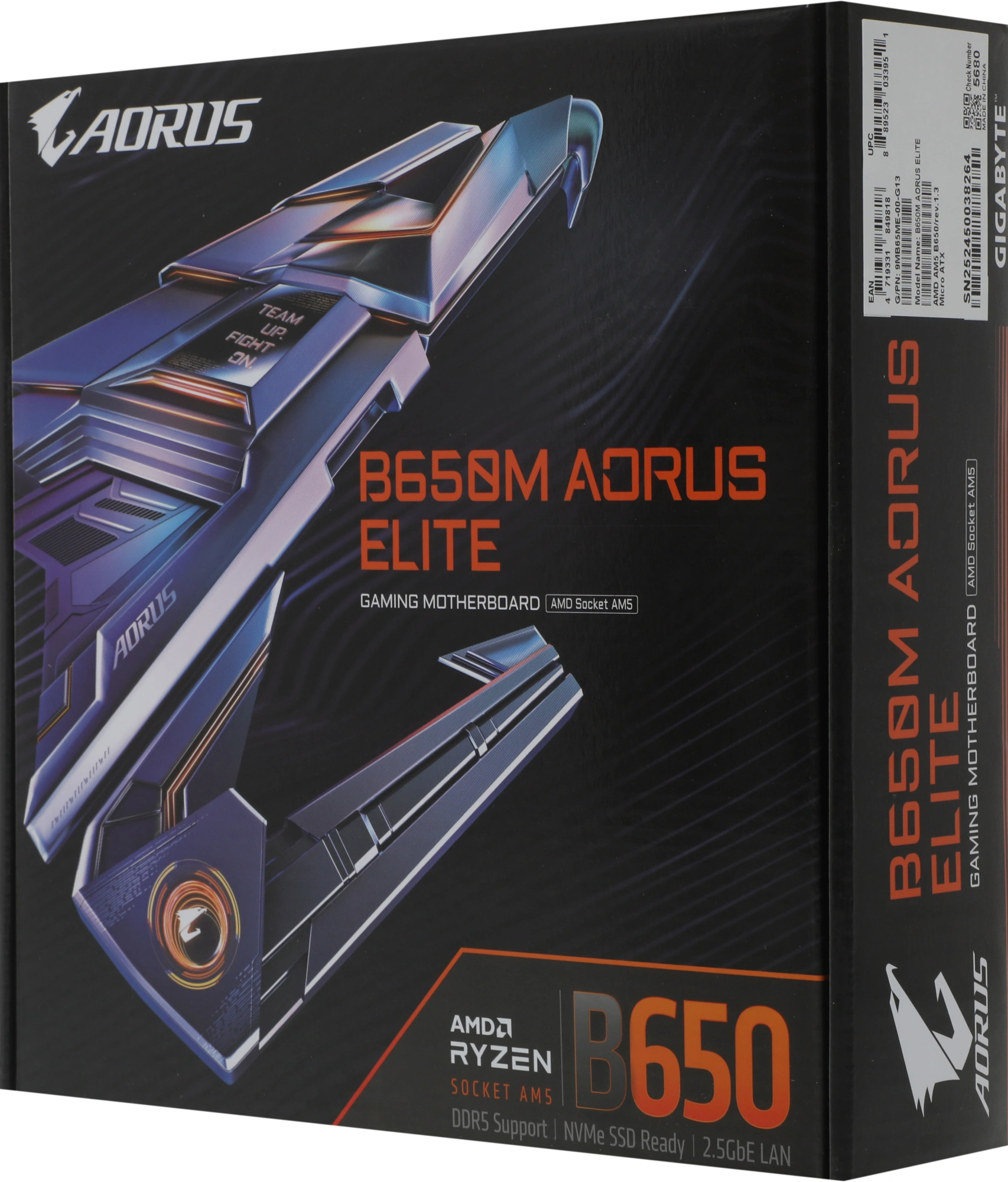 Материнская плата Gigabyte B650M AORUS ELITE Socket AM5 AMD B650 mATX AC`97 8ch(7.1) 2.5Gg RAID+HDMI+DP
