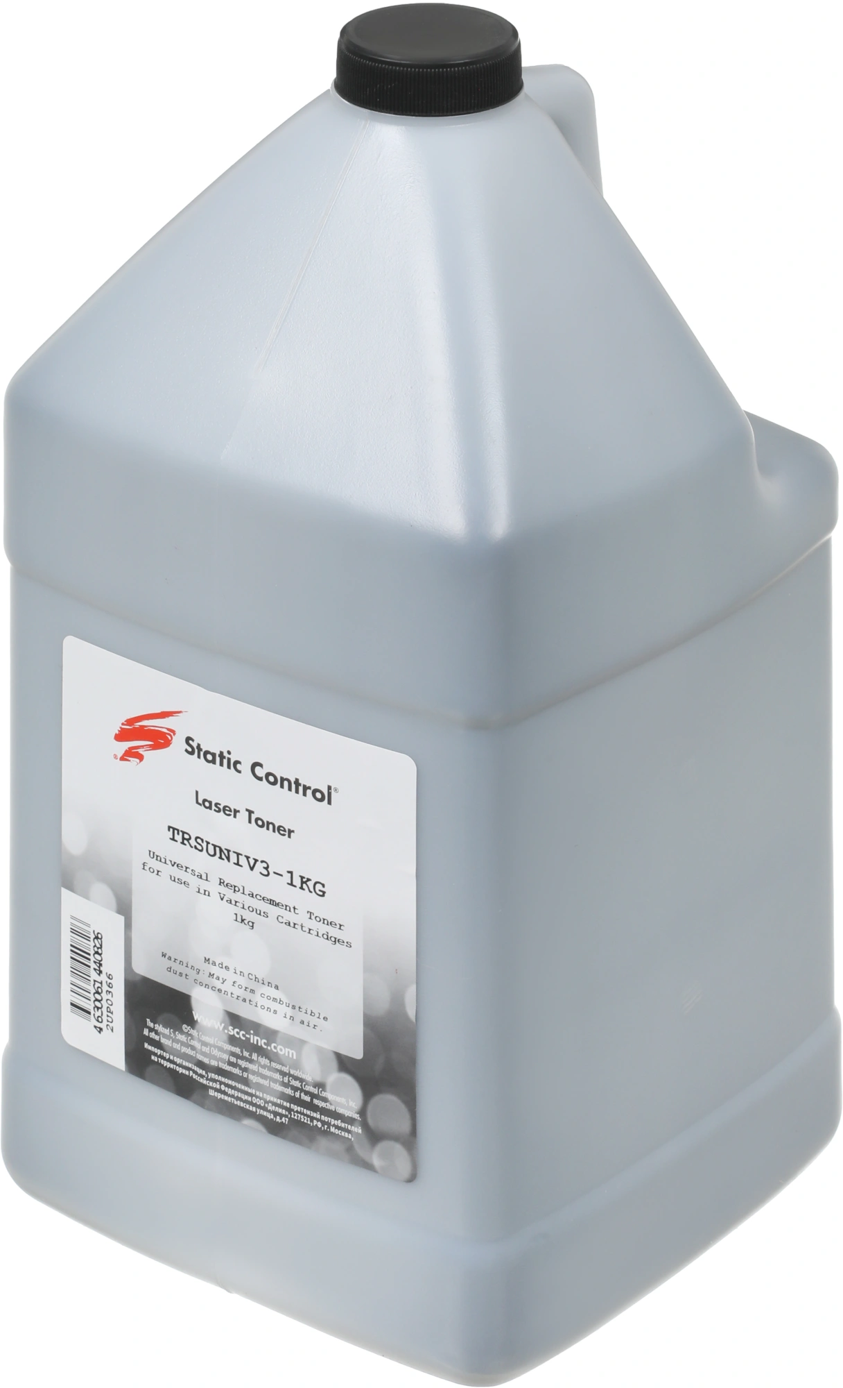 Тонер Static Control TRSUNIV3-1KG черный флакон 1000гр. для принтера Samsung ML2160/SCX3400/M2020/M2070