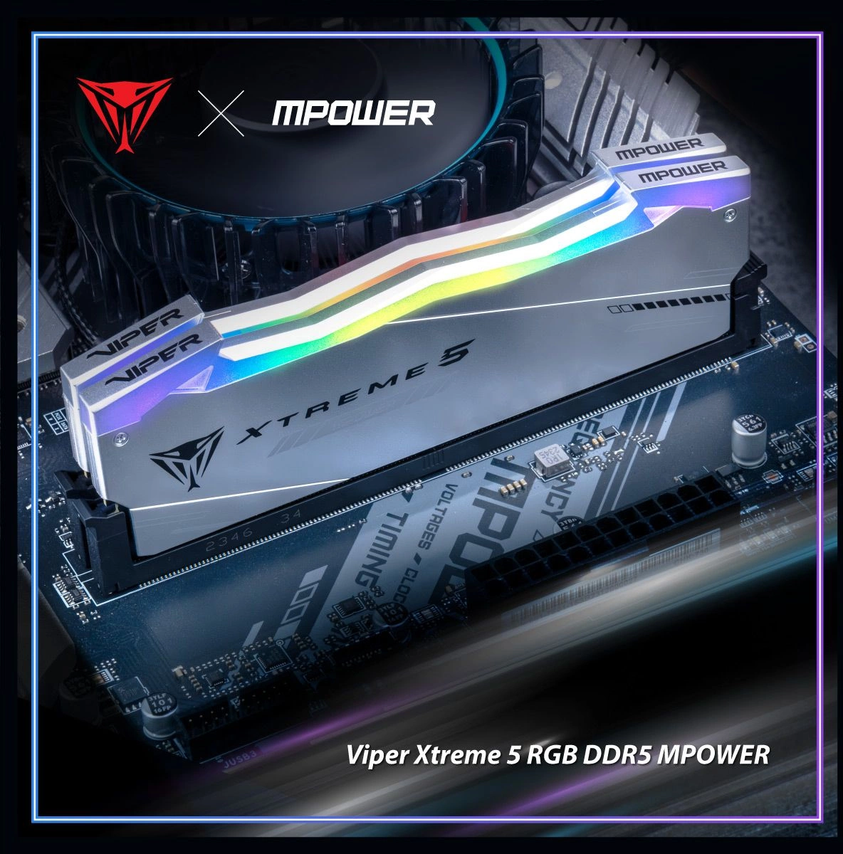 Память DDR5 2x24GB 6400MHz Patriot PVXR548G64C32KM Viper Xtreme 5 RGB RTL Gaming PC5-51200 CL32 DIMM 288-pin 1.4В с радиатором Ret