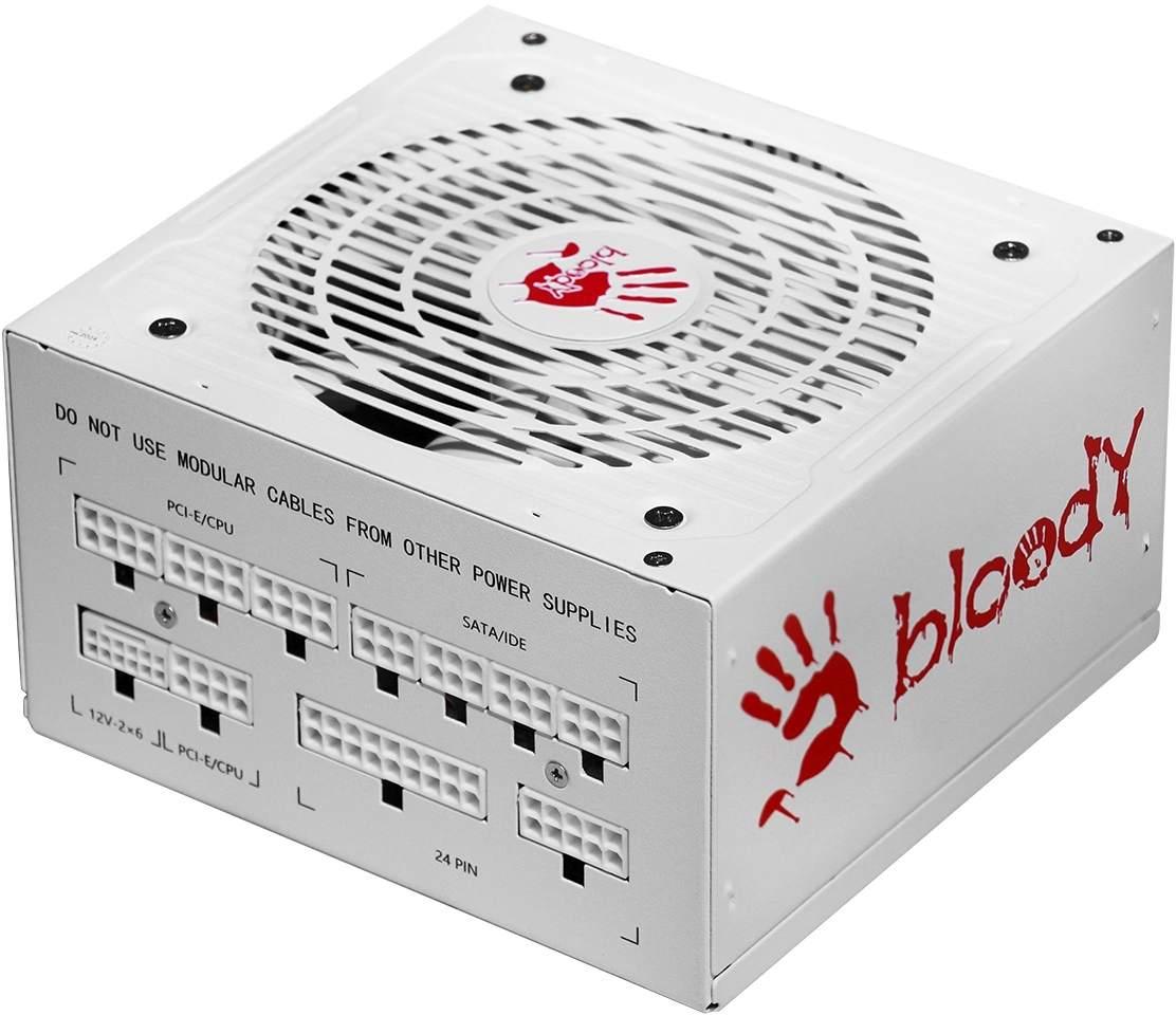 Блок питания Bloody ATX 750W BD-PS750G 80+ gold (20+4pin) APFC 120mm fan 6xSATA Cab Manag RTL