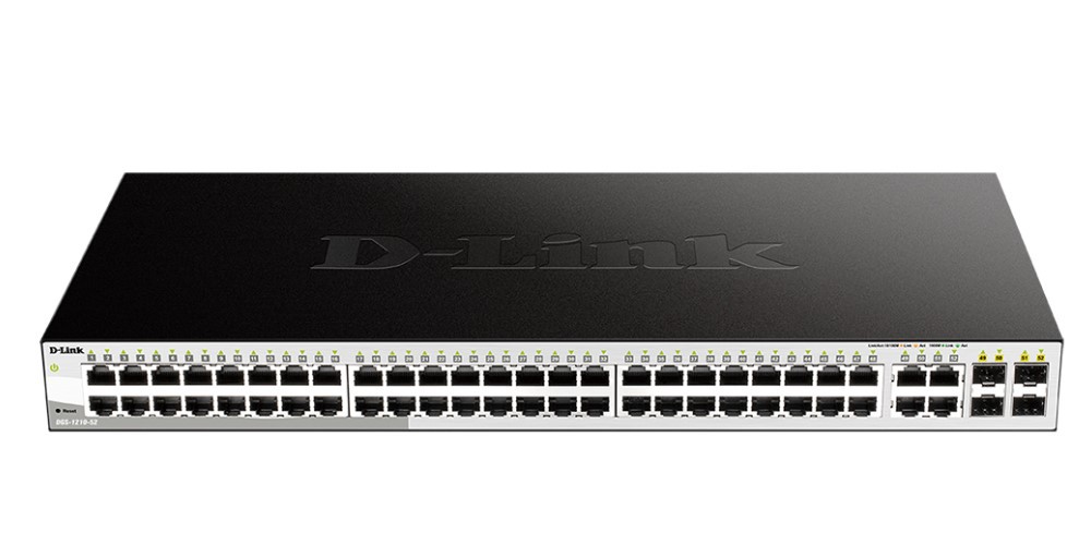 DGS-1210-52/FL2A - Управляемый L2 коммутатор с 48 портами 10/100/1000Base-T и 4 комбо-портами 100/1000Base-T/SFP, D-Link