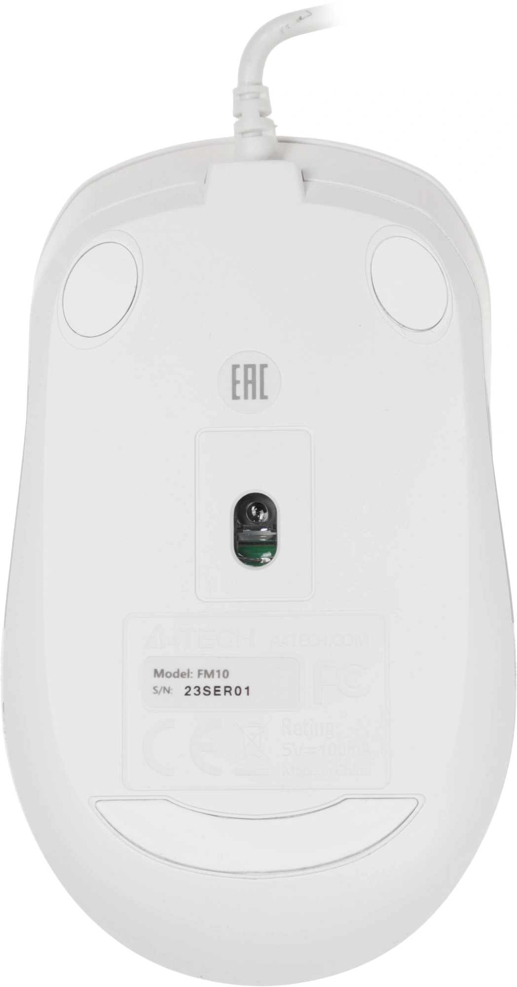 Мышь A4Tech Fstyler FM10 белый/серый оптическая 1600dpi USB 4but (FM10 WHITE)