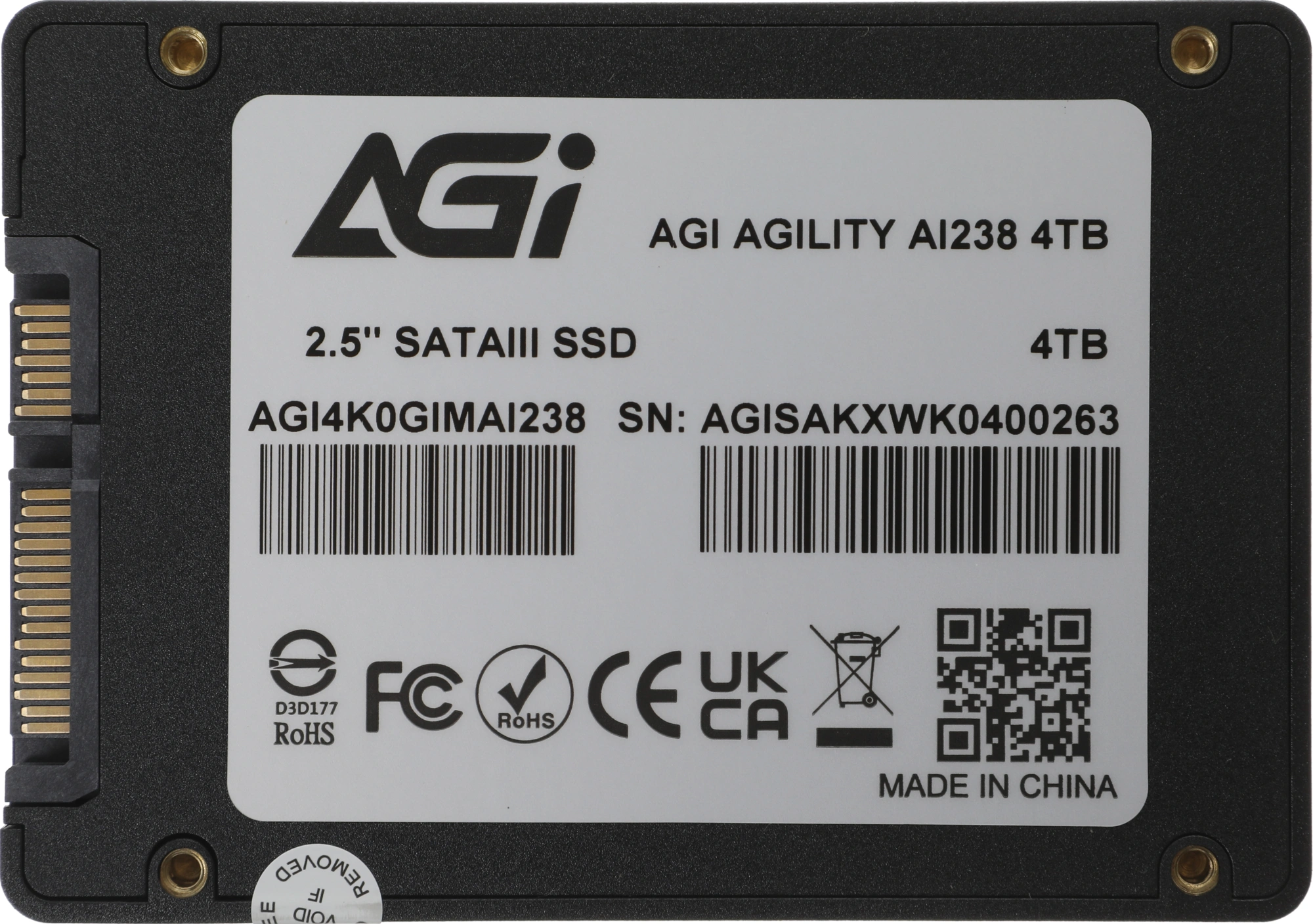 Накопитель SSD AGi SATA-III 4TB AGI4K0GIMAI238 AI238 2.5"