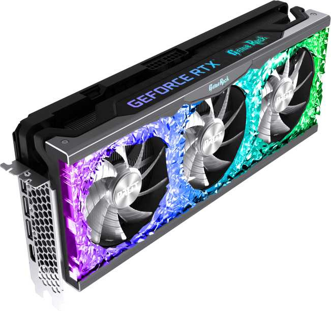 Видеокарта Palit PCI-E 4.0 PA-RTX3070 GAMEROCK 8G V1 LHR NVIDIA GeForce RTX 3070 8Gb 256bit GDDR6 1500/14000 HDMIx1 DPx3 HDCP Ret