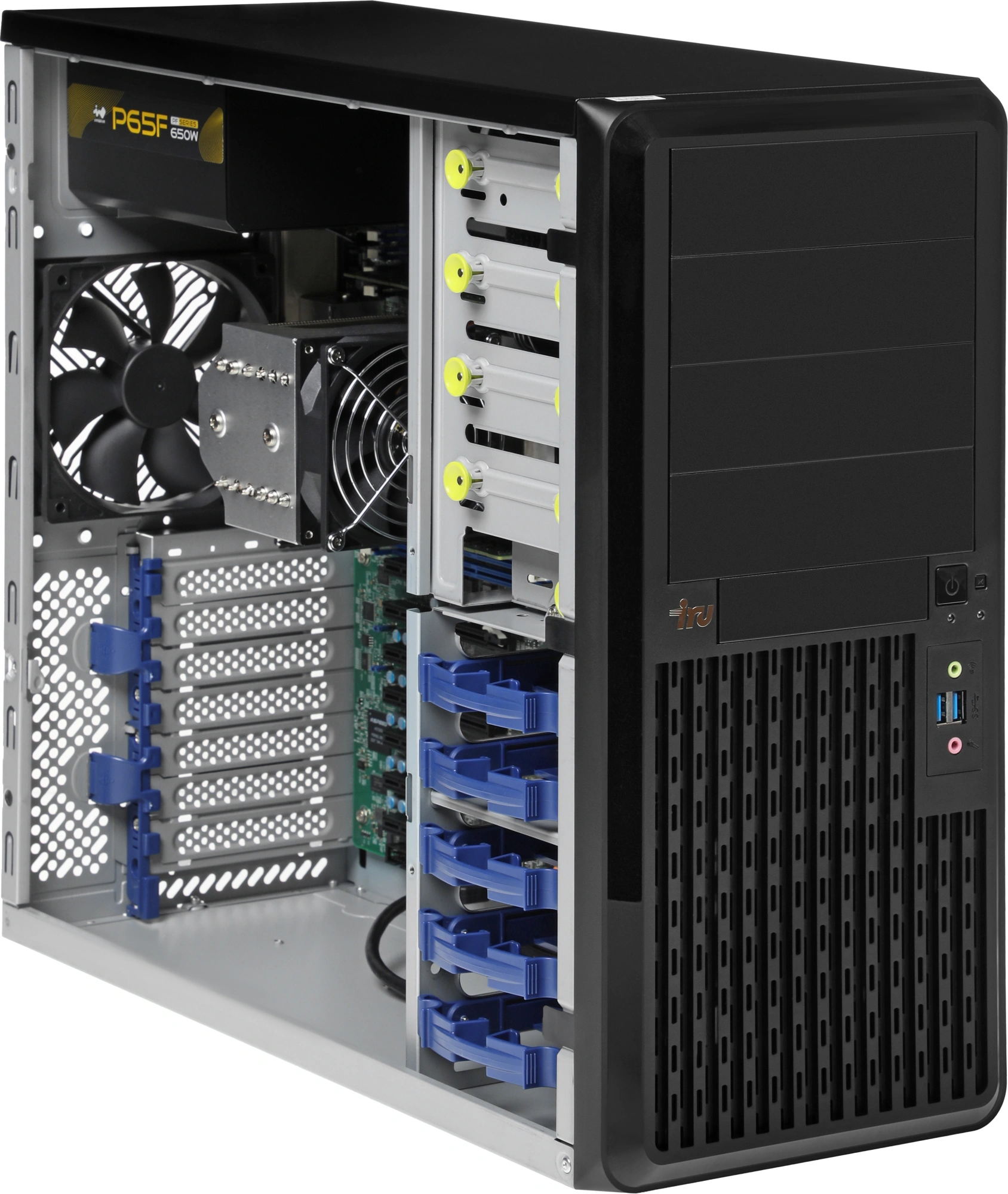 Сервер IRU Rock W9105P 1x4116 1x16Gb 1x500Gb M.2 SSD C621 AST2500 2x1Gb/s 1x550W w/o OS (2158432)