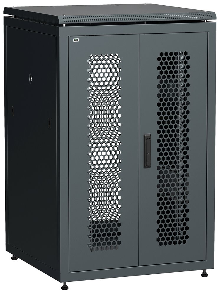 LN05-24U88-2PP - ITK LINEA N 24U 800х800мм распашн. перф. дв. задн. перф. чер