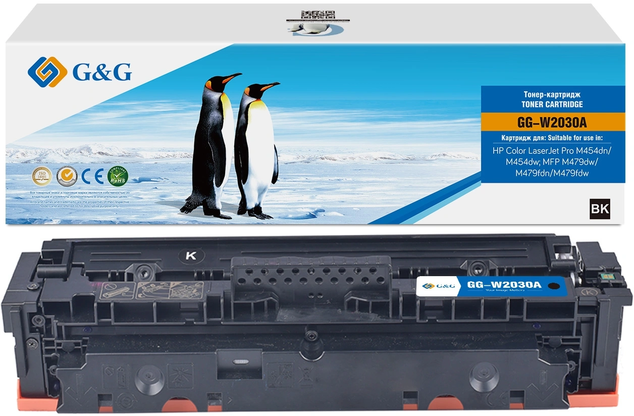Картридж лазерный G&G GG-W2030A 415A черный (2400стр.) для HP LJ M454/MFP M479