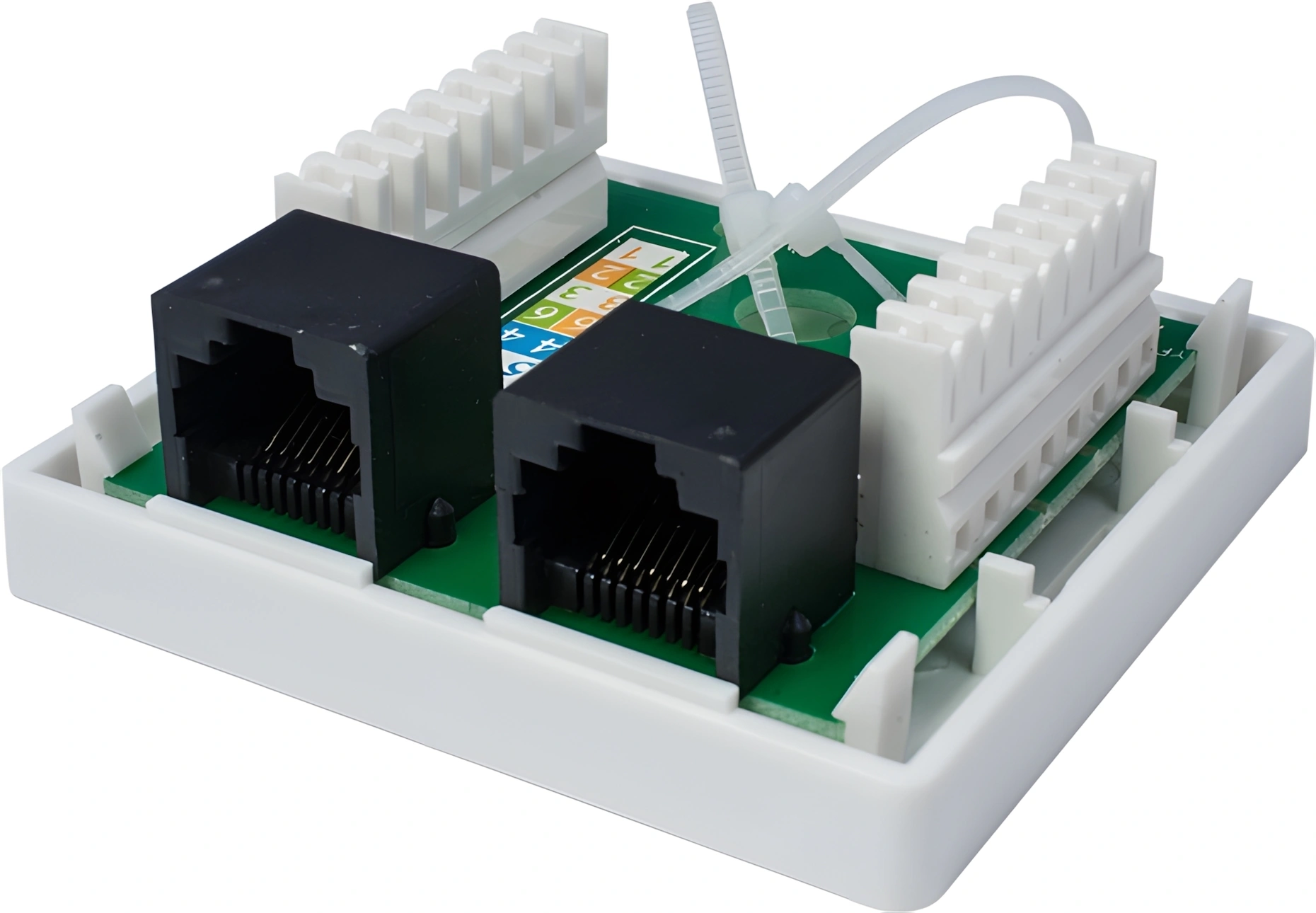 Розетка Suprlan 10-0309-1 наклад.RJ45 2 кат.5E UTP бел.
