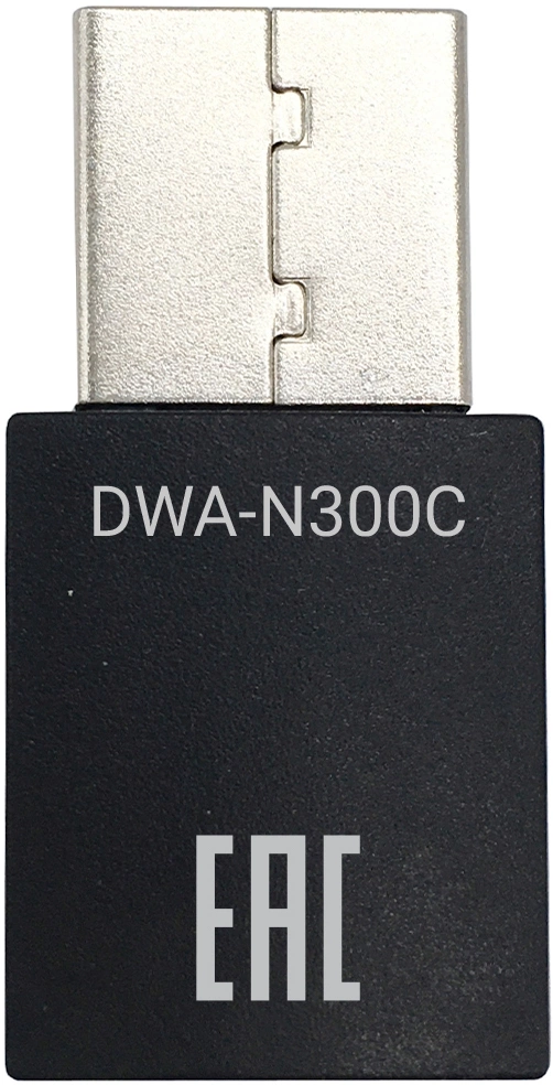 Сетевой адаптер Wi-Fi Digma DWA-N300C N300 USB 2.0 (ант.внутр.) 1ант.