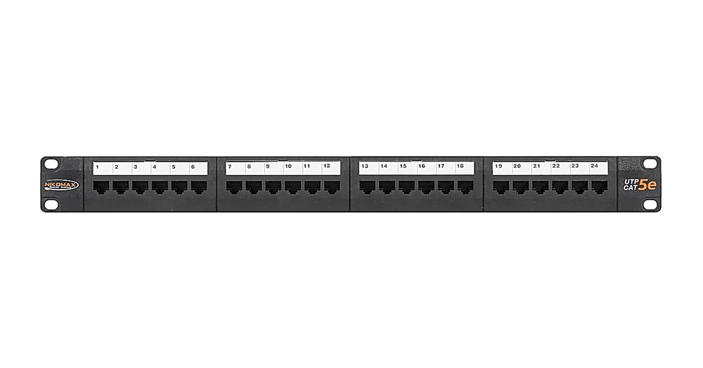 NMC-RP24UD2-AN-1U-BK - Коммутационная панель NIKOMAX 19", 1U, 24 порта, Кат.5e (Класс D)