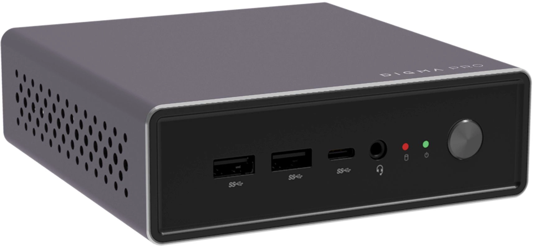 Неттоп Digma Pro Minimax U1 i5 1235U (1.3) 8Gb SSD256Gb Iris Xe Windows 11 Pro GbitEth WiFi BT 60W темно-серый/черный (DPP5-8CXW02)