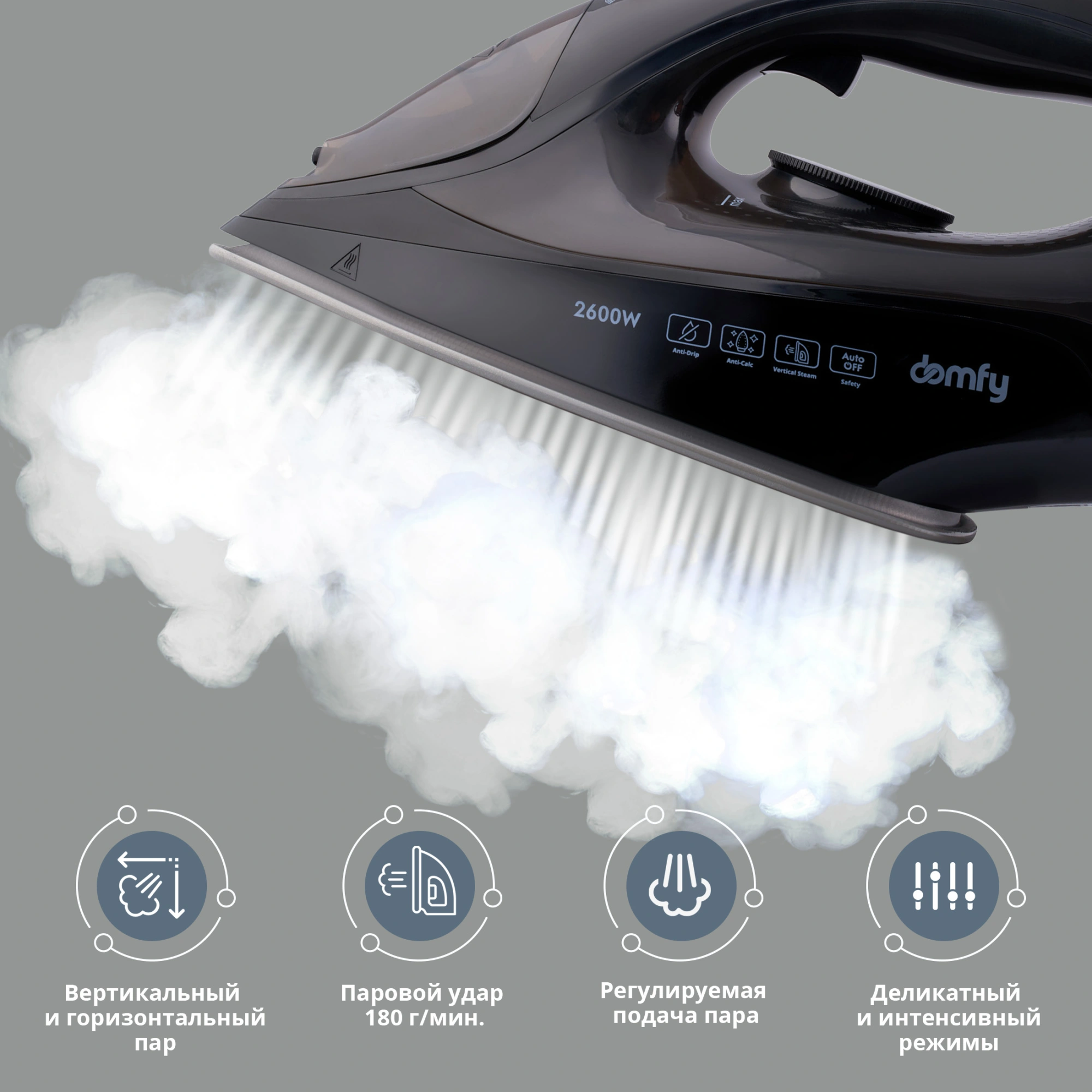 Утюг Domfy DSB-EI603 2600Вт черный