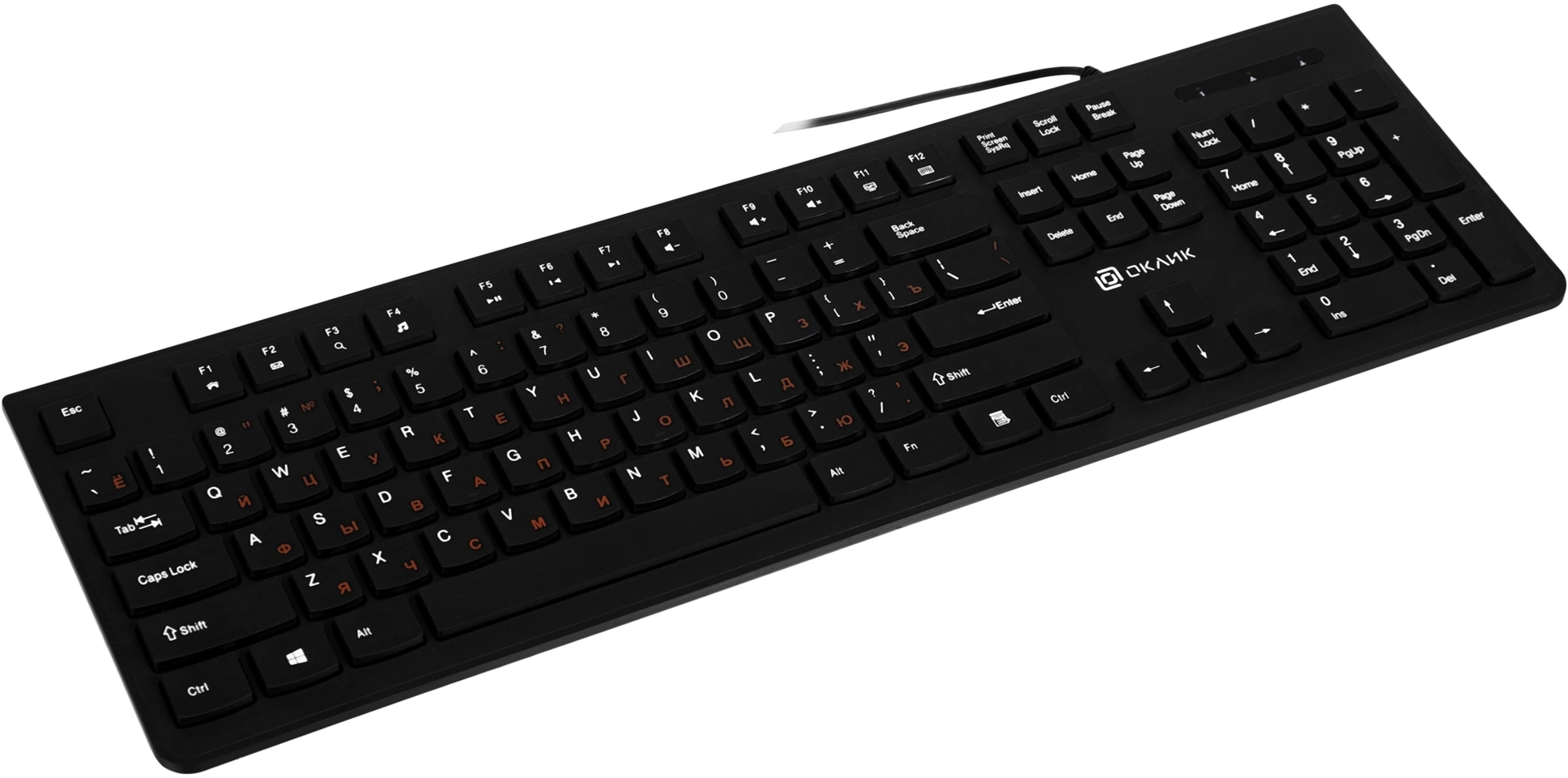 Клавиатура Оклик 505M черный USB slim (1196544)