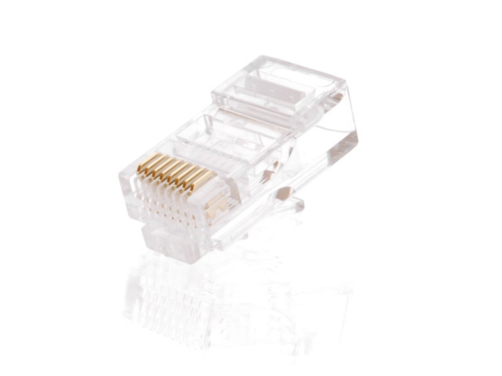 EC-UP8P8C-6-003-TR-500 - Коннектор RJ45/8P8C под витую пару, Кат.6, неэкранированный, 500 шт.