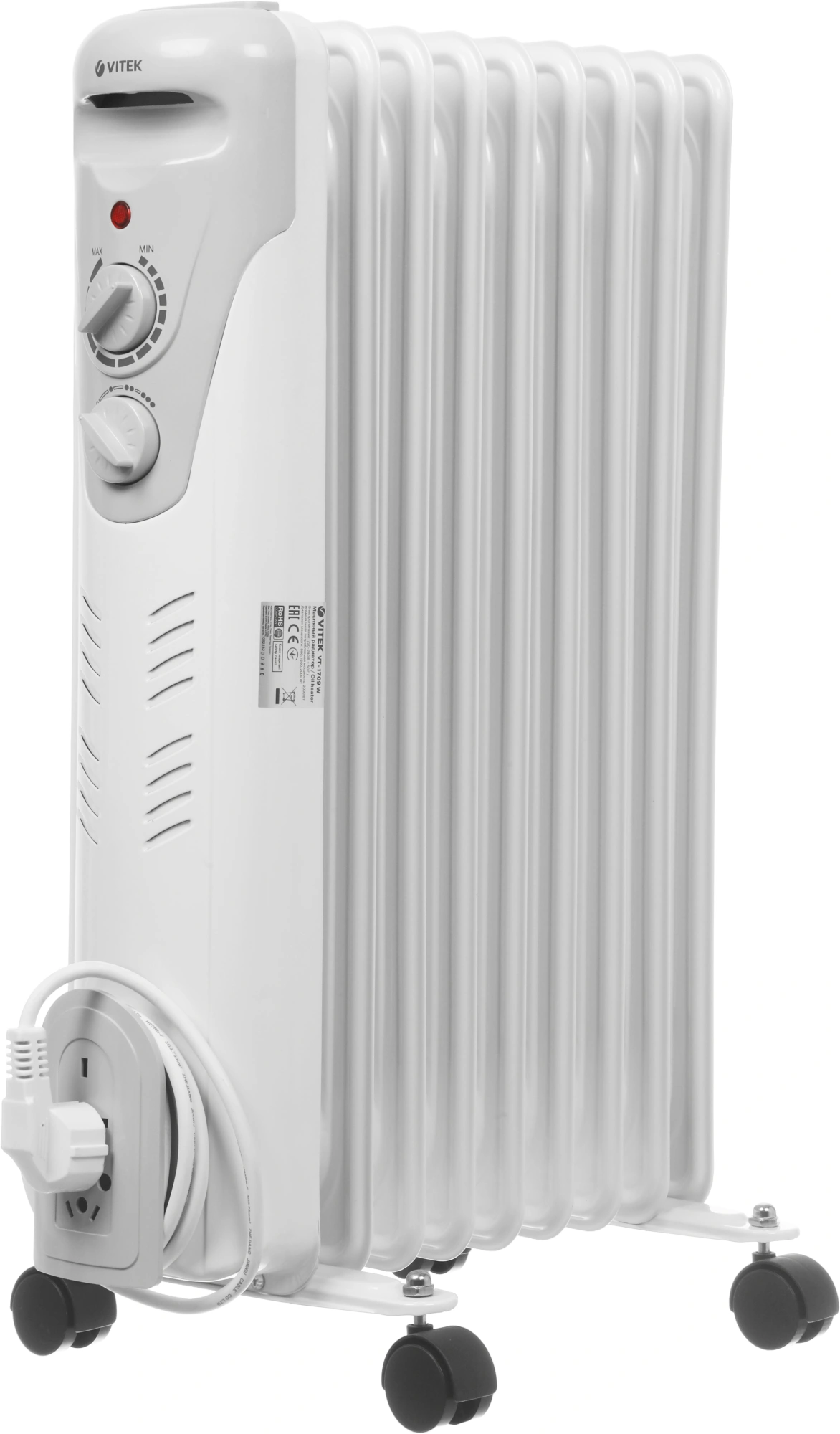 Радиатор масляный Vitek VT-1709 2000Вт белый