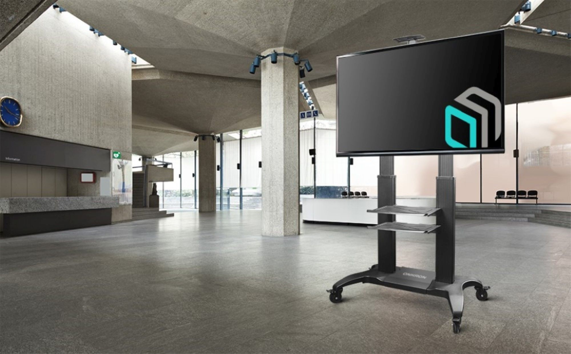 Подставка для телевизора Onkron TS2811 черный 60"-100" макс.136.4кг напольный мобильный
