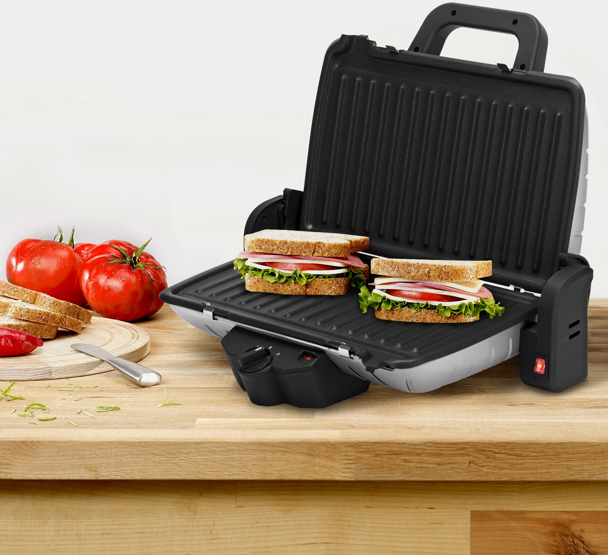 Электрогриль Vitek VT-2633 2000Вт серебристый