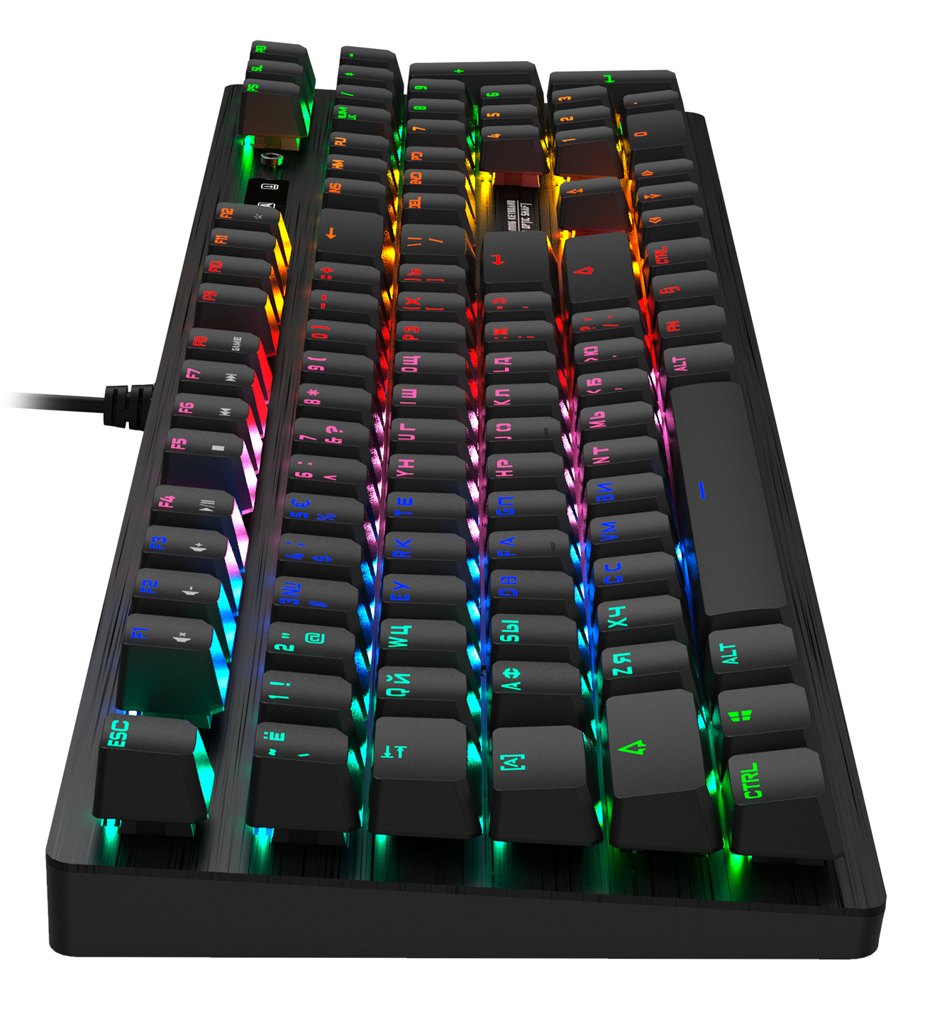 Клавиатура A4Tech B820R механическая черный USB for gamer LED (B820R BLACK (BLUE SWITCH)) кабель 1.8м