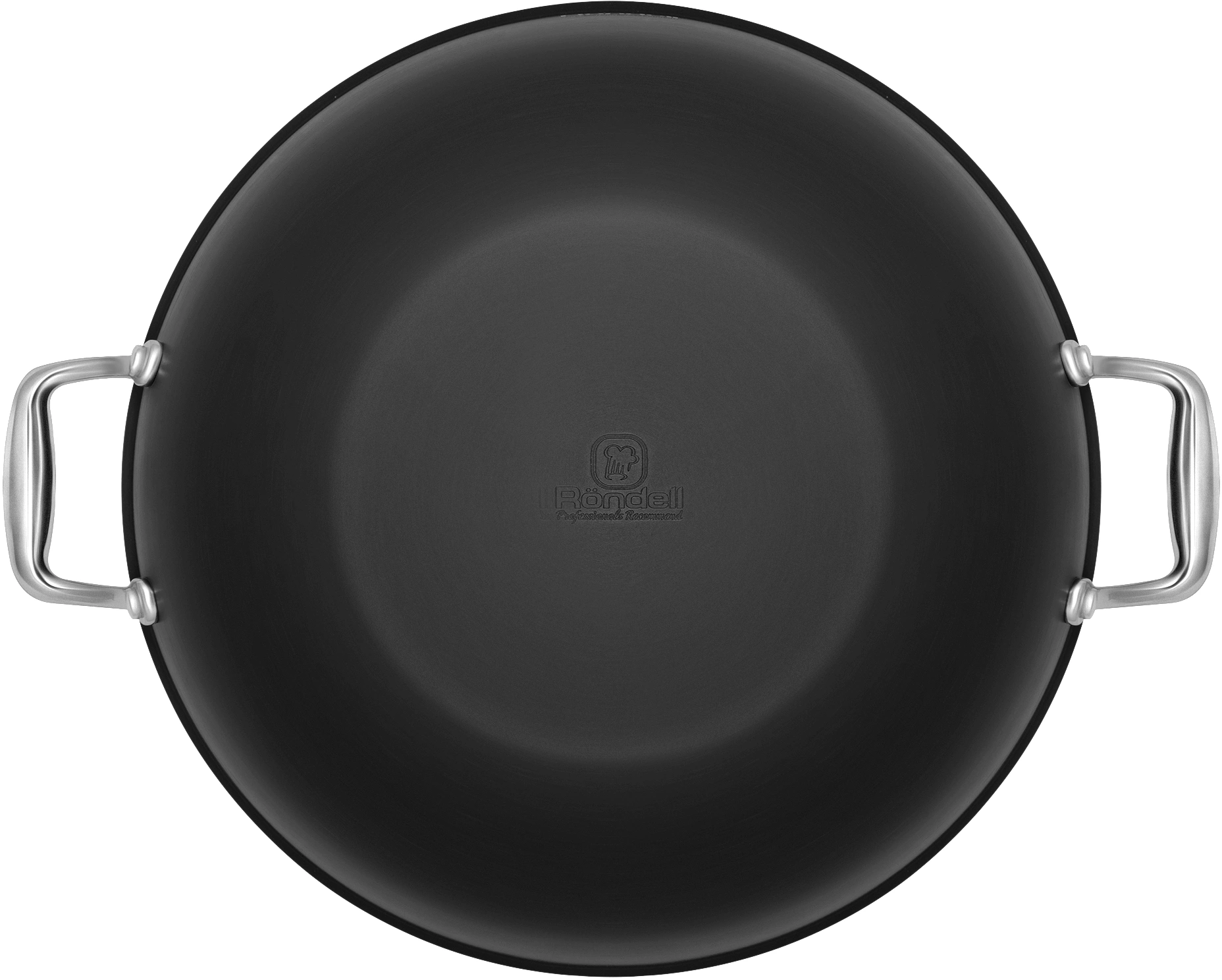 Сковорода ВОК (WOK) Rondell Elements RDA-114 круглая 32см покрытие: TriTitan ручка несъемная (с крышкой) черный