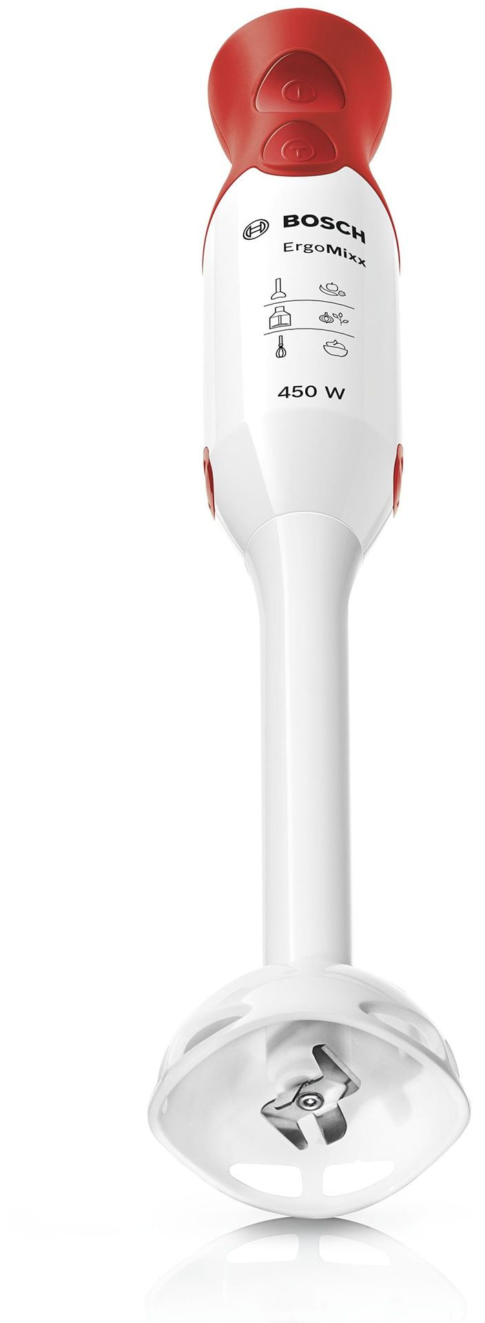 Блендер погружной Bosch MSM64010 450Вт белый/красный