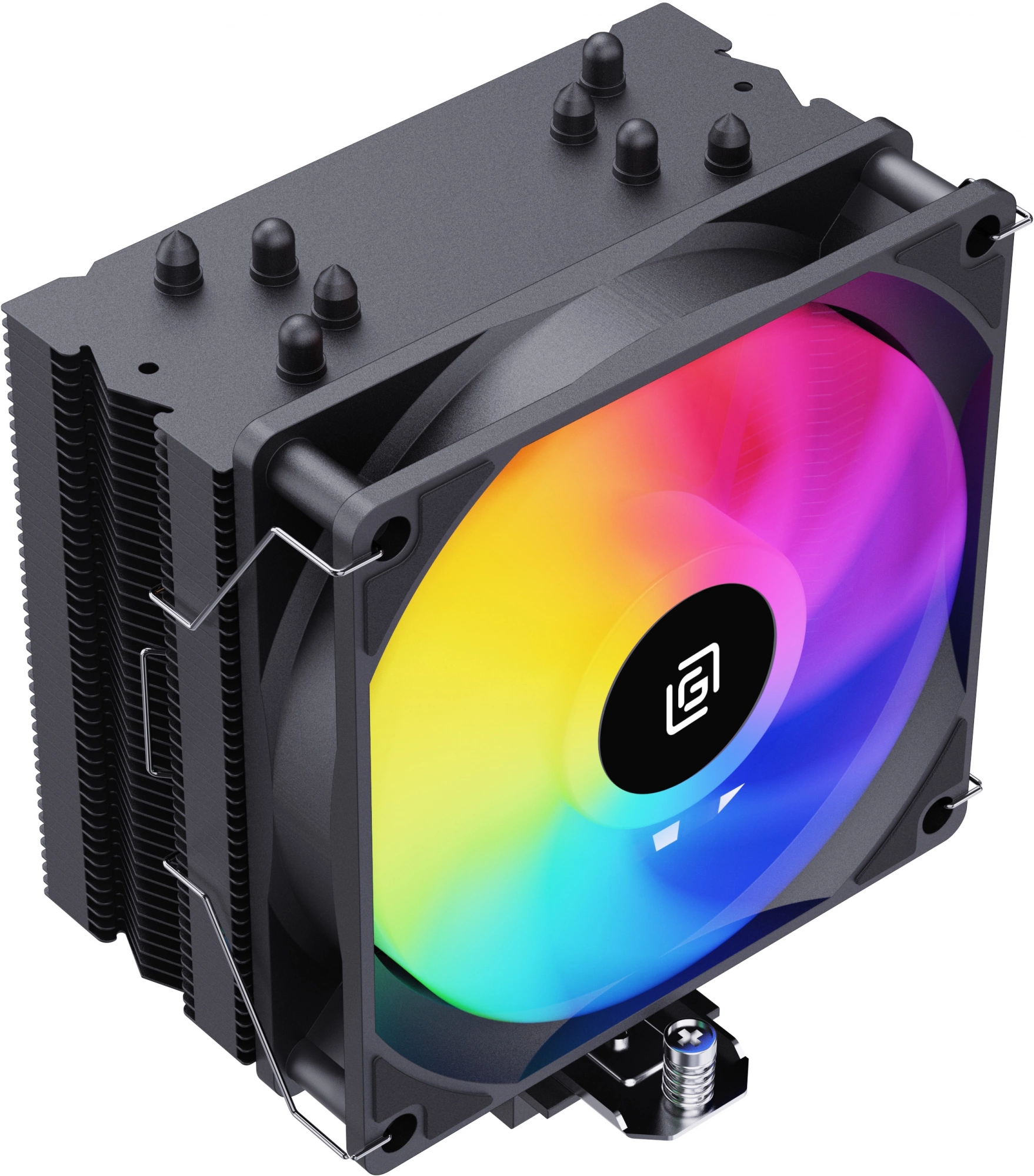 Устройство охлаждения(кулер) Оклик OG-CPC180FRGB-PWM1 RGB Soc-AM5/AM4/1200/1700/1851 черный 4-pin 20dB Al+Cu 180W 820gr Ret