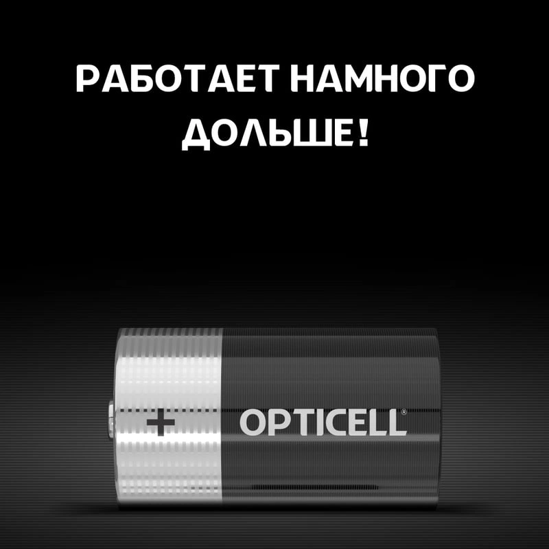 Батарея Opticell Basic LR20 D (2шт) блистер