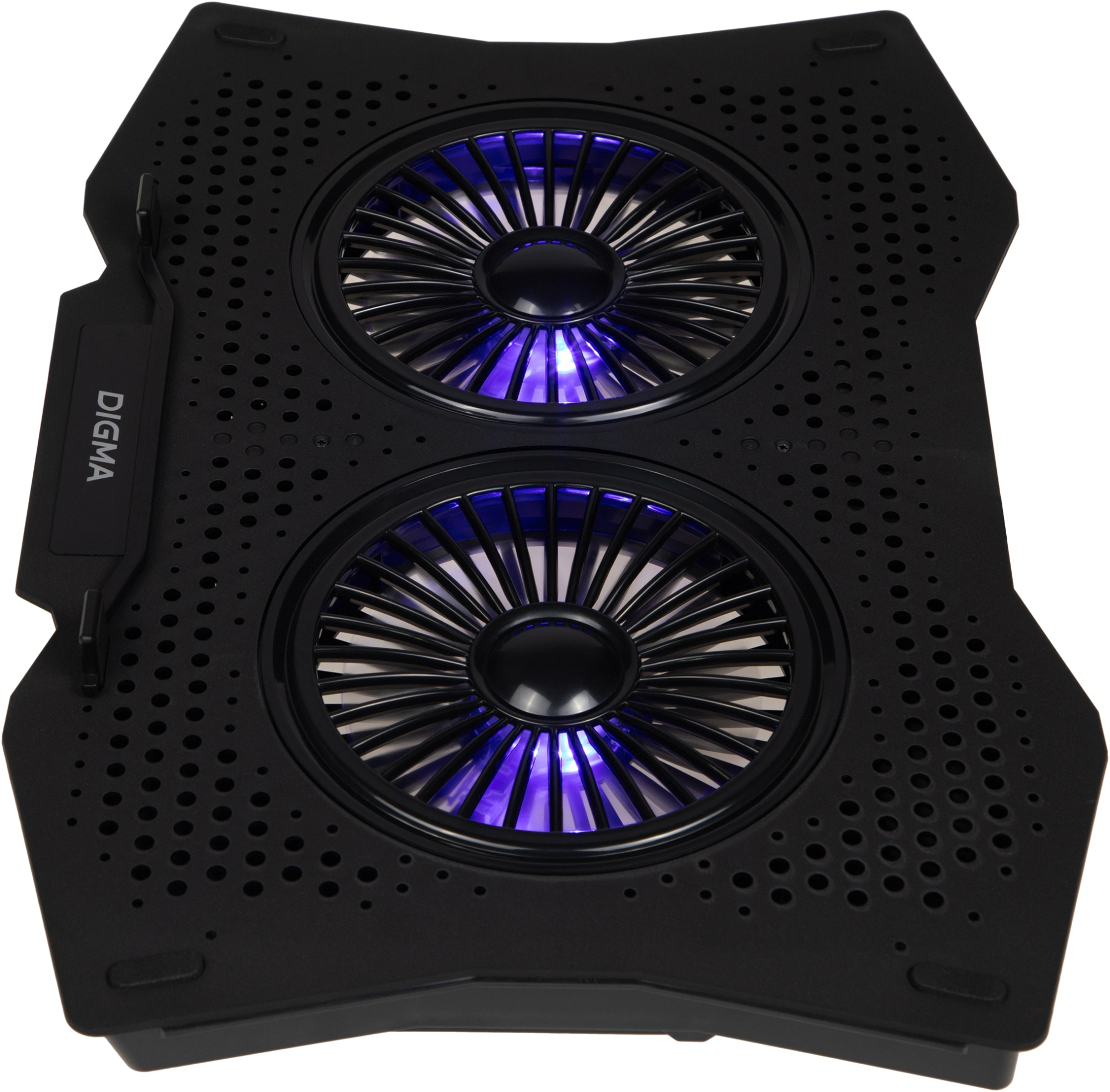 Подставка для ноутбука Digma D-NCP180-2x110 18" 410x280x34мм 20дБ 2xUSB 2x 110ммFAN 700г пластик ABS черный