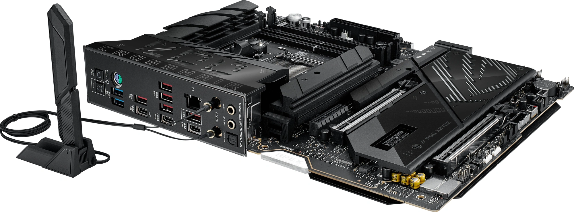 Материнская плата Asus ROG CROSSHAIR X870E APEX Socket AM5 AMD X870E 2xDDR5 ATX AC`97 8ch(7.1) 5Gigabit RAID