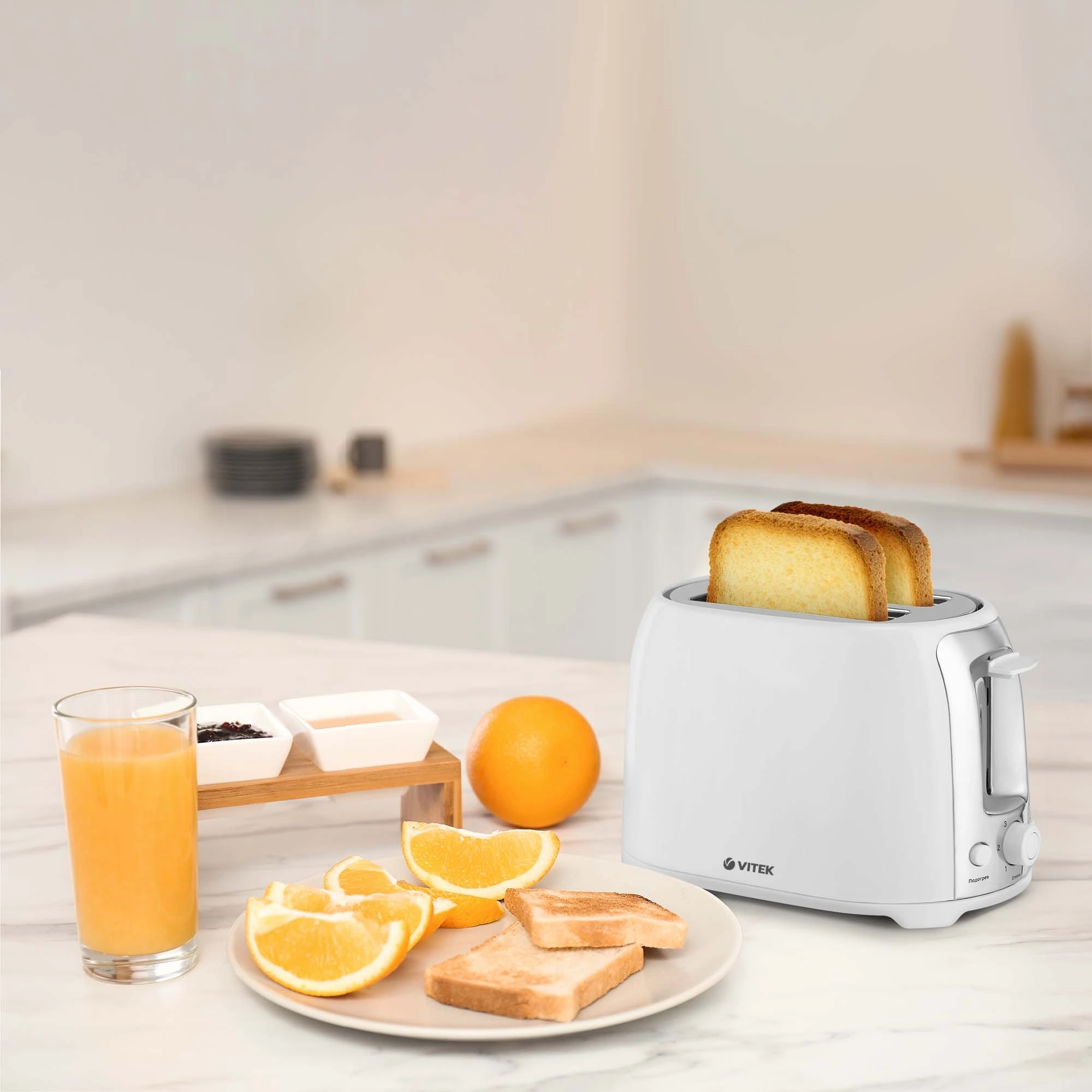 Тостер Vitek VT-1582W 750Вт белый