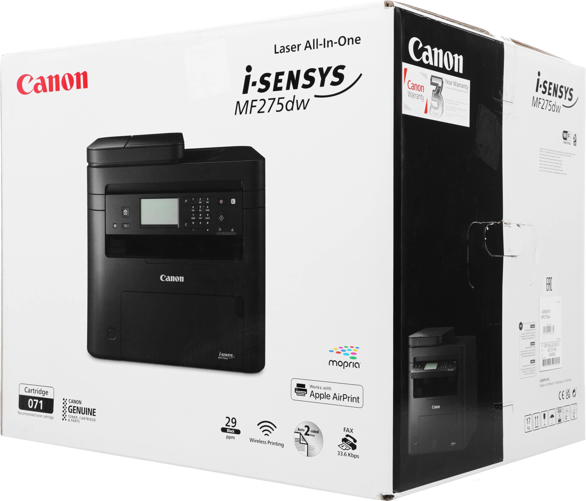 МФУ лазерный Canon i-Sensys MF275dw (5621C001) A4 Duplex Net WiFi черный