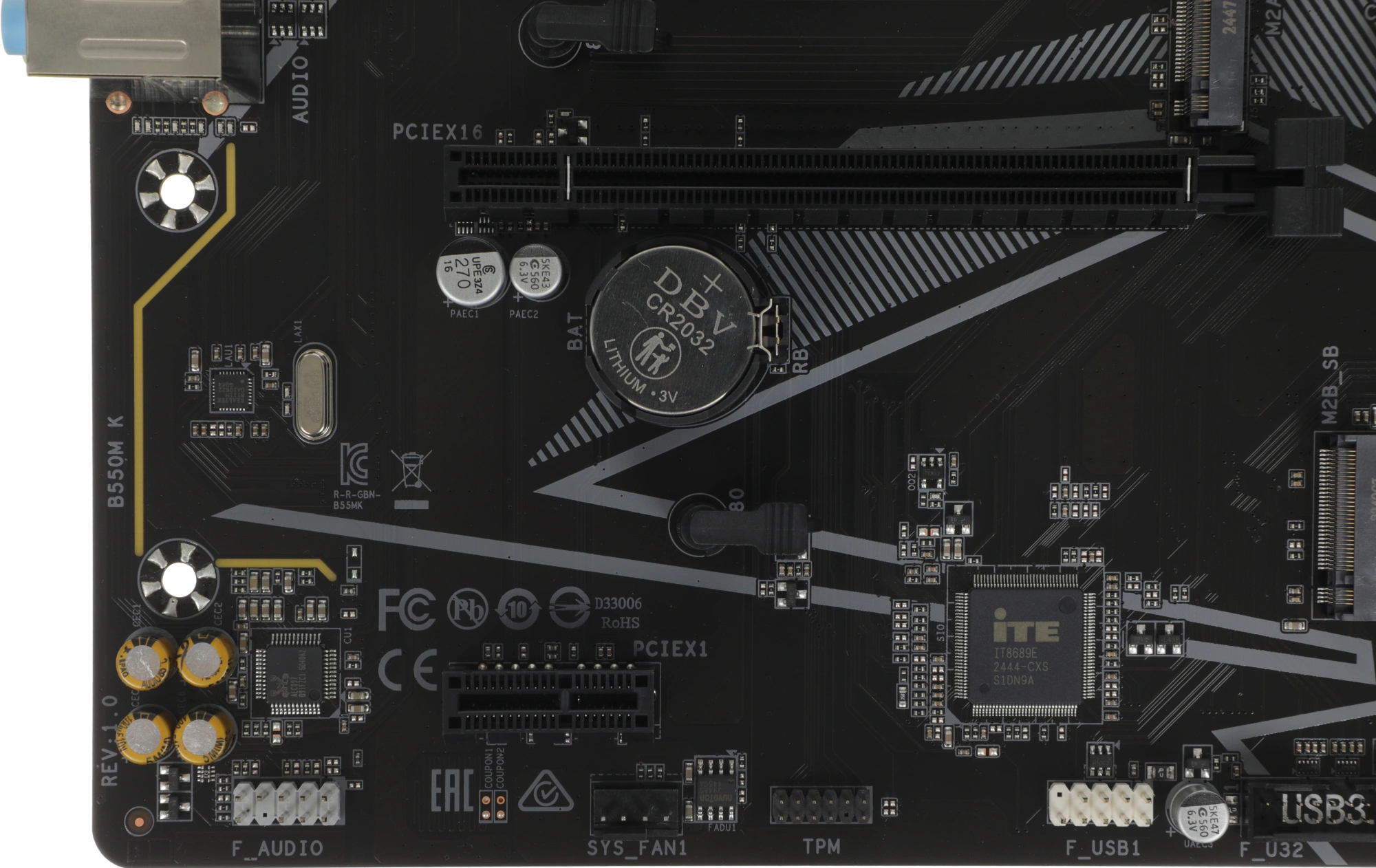 Материнская плата Gigabyte B550M K Soc-AM4 AMD B550 4xDDR4 mATX AC`97 8ch(7.1) GbLAN RAID+HDMI+DP