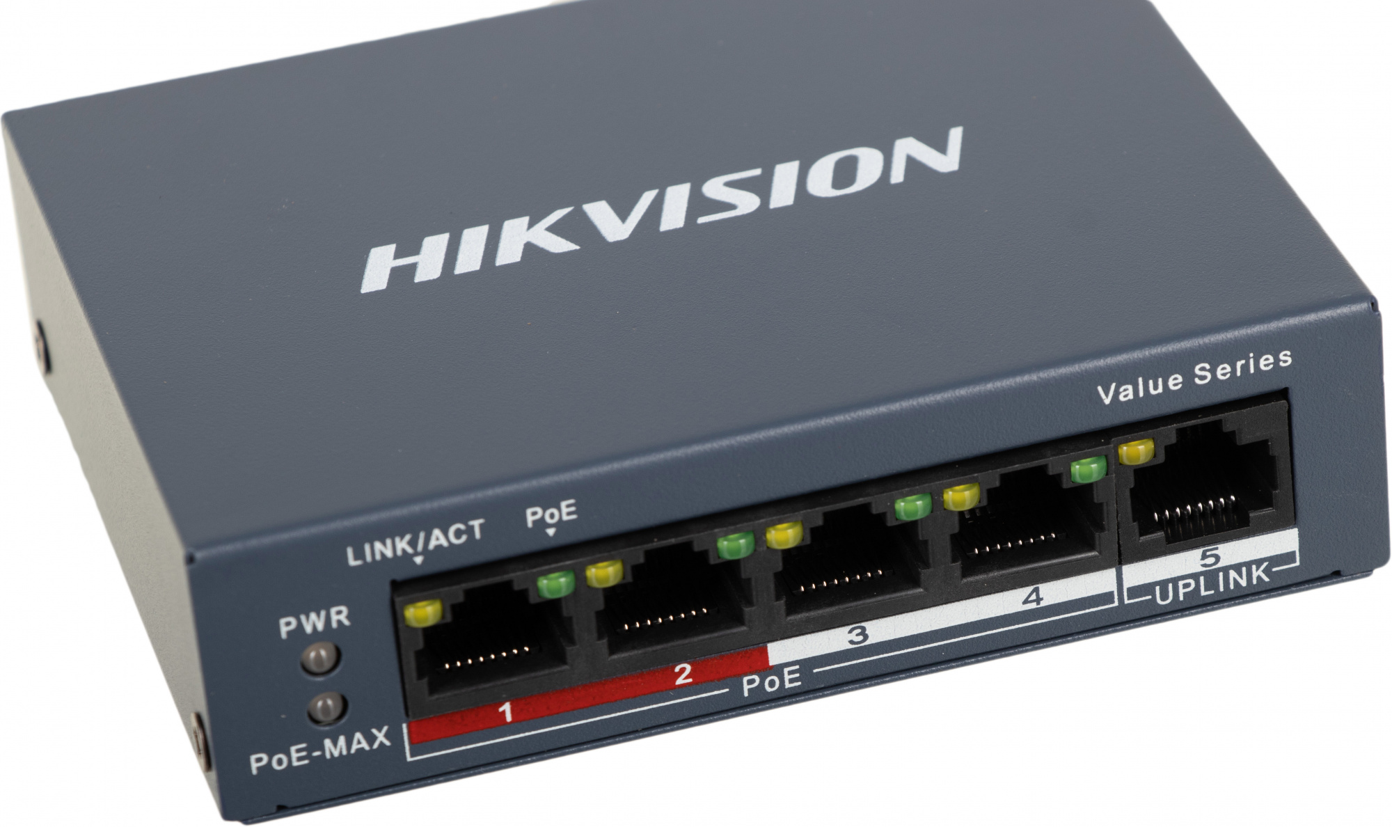 Коммутатор Hikvision DS-3E0105P-E/M(C) 4x100Мбит/с 4PoE+ 35W неуправляемый