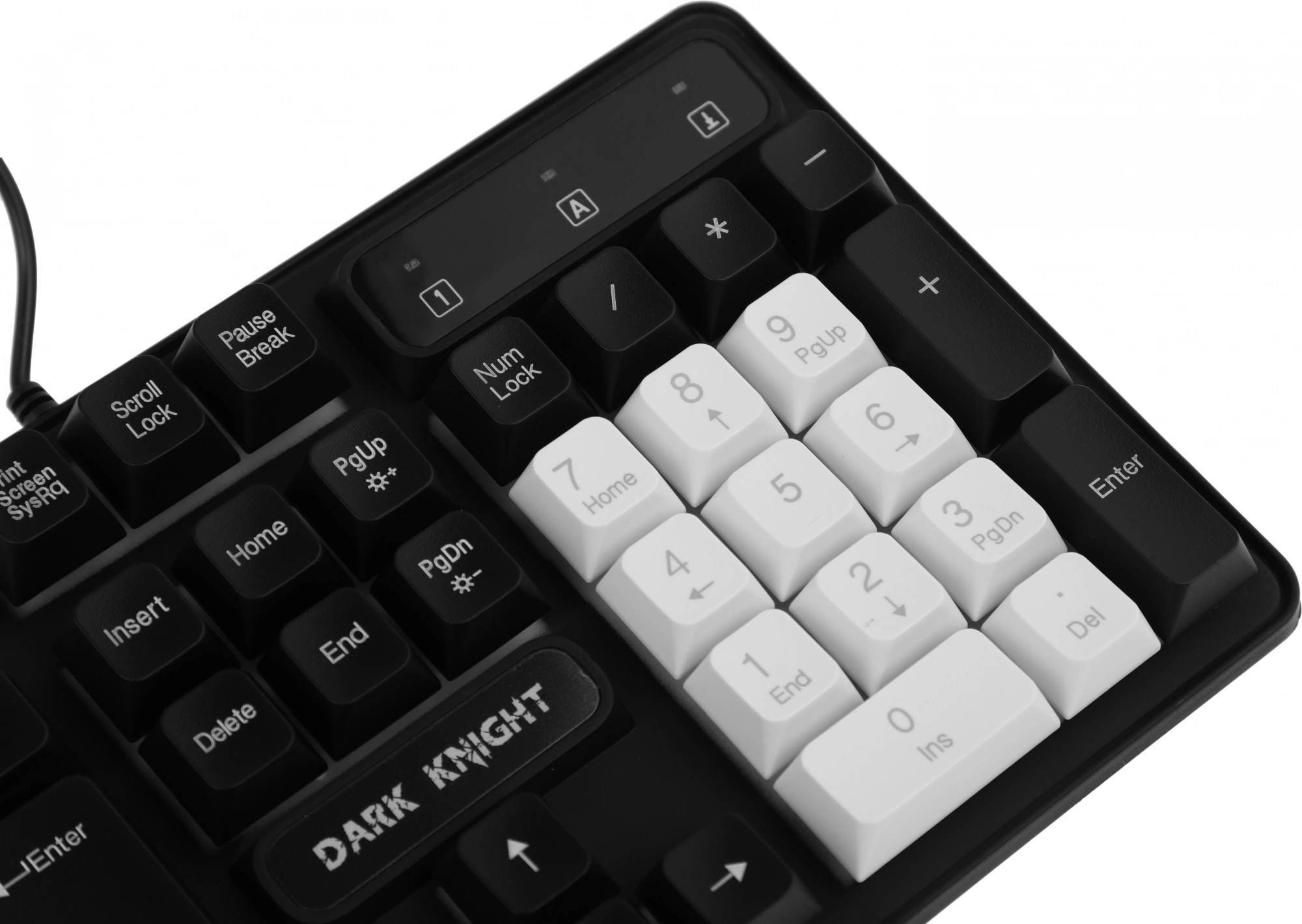 Клавиатура Defender GK-077 белый/черный USB for gamer LED (45078) кабель 1.5м