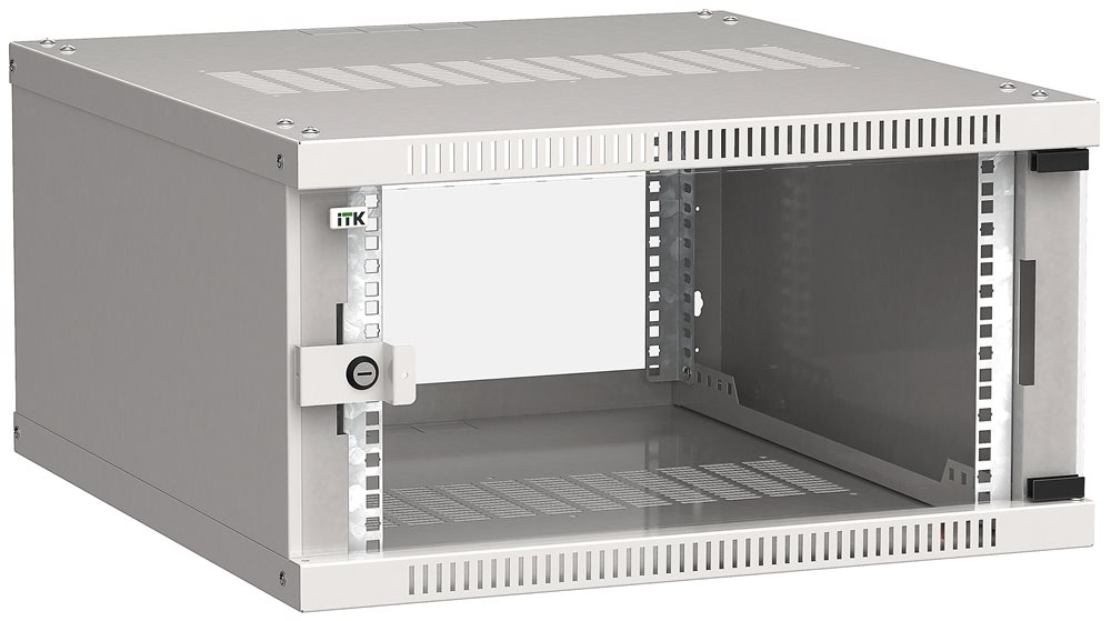 LWE3-06U67-GF - ITK Шкаф LINEA WE 6U 600x650мм дверь стекло серый