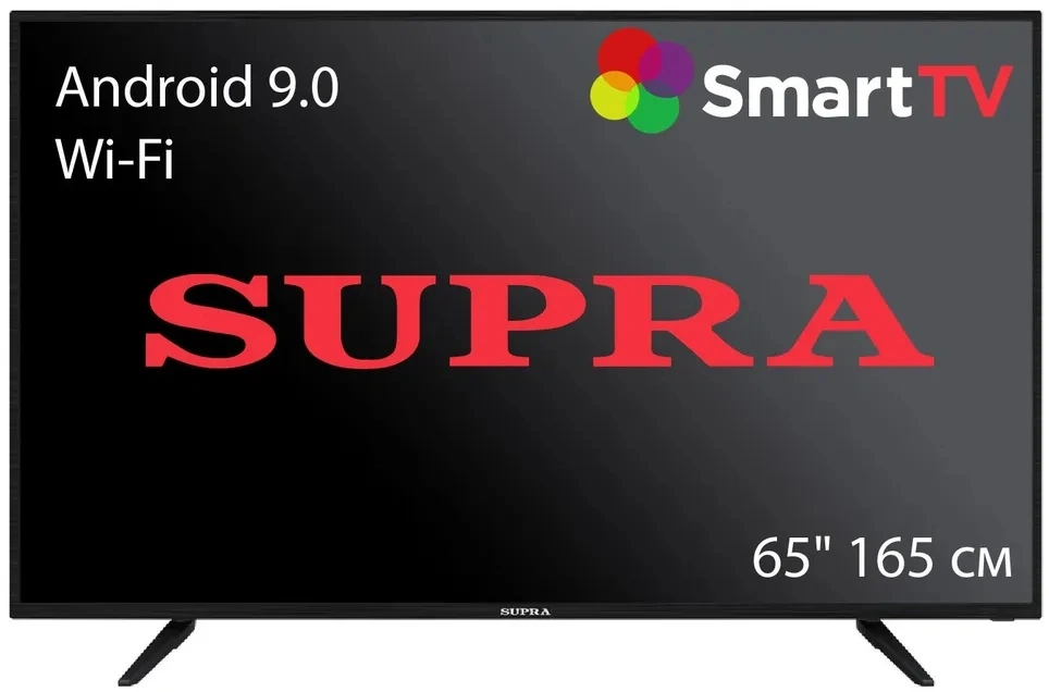 Телевизор LED Supra 65" STV-LC65ST0045U черный 4K Ultra HD 60Hz DVB-T DVB-T2 DVB-C USB WiFi Smart TV (RUS)