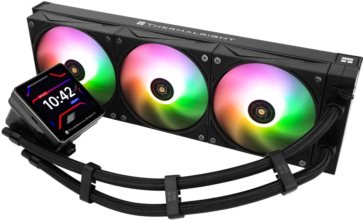 Система водяного охлаждения Thermalright Grand Vision 360 ARGB Soc-AM5/AM4/1151/1200/2066/2011/1700 черный 4-pin 29.4dB Al LCD Ret (G-VISION-360-BL-ARGB)
