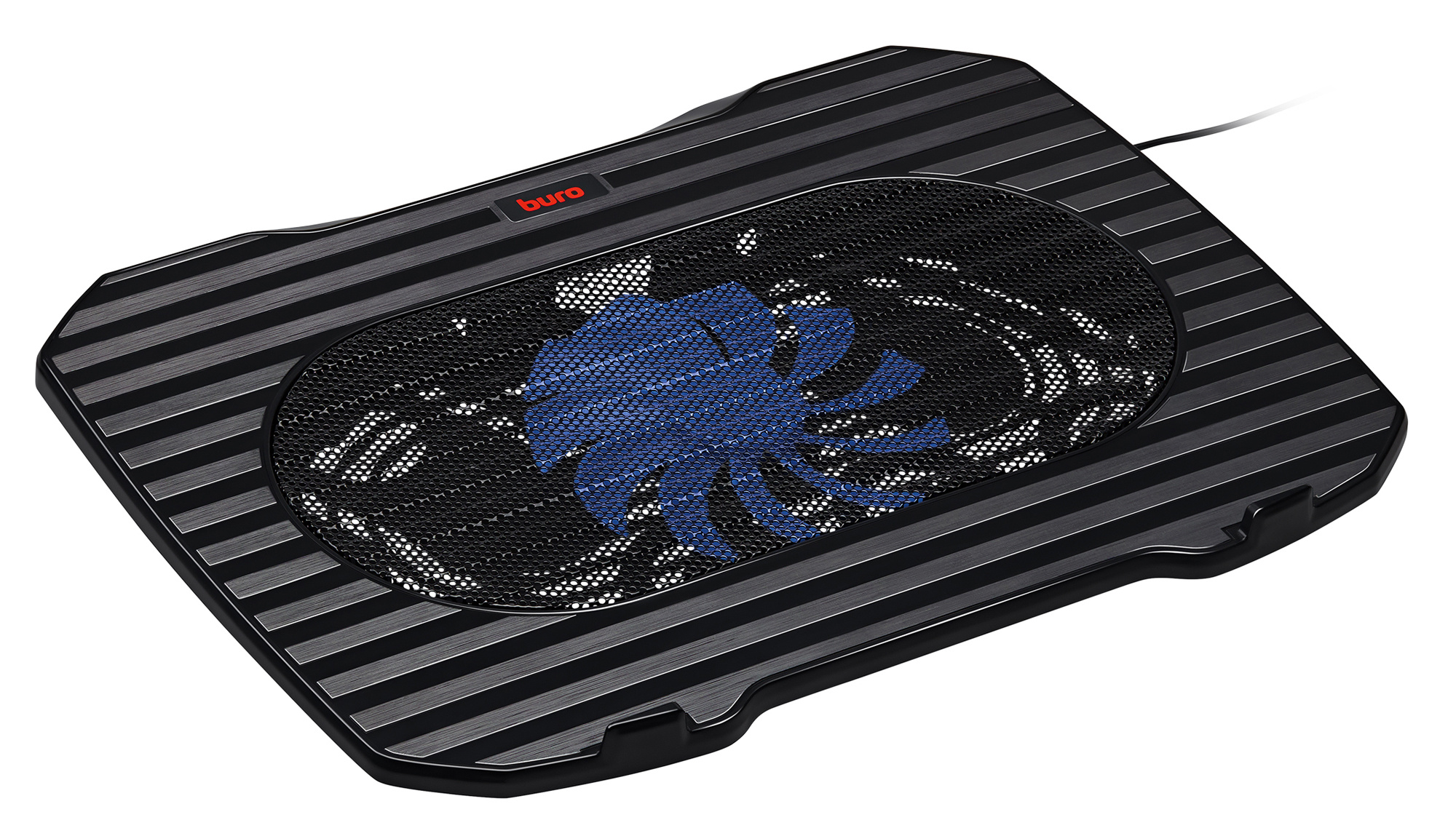 Подставка для ноутбука Buro BU-LCP156-B114 15.6" 357x265x33мм 1xUSB 1x 140ммFAN 345г металлическая сетка/пластик черный