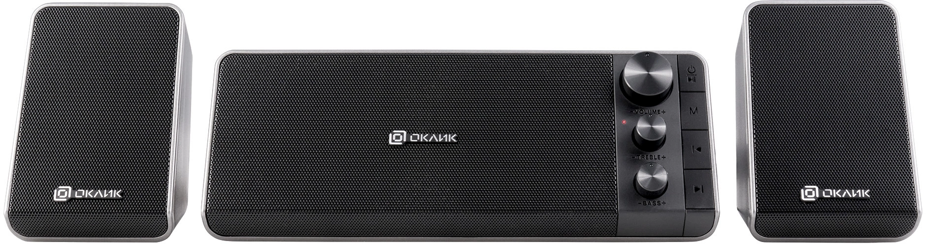 Колонки Оклик OK-450 2.1 черный 15Вт BT портативные
