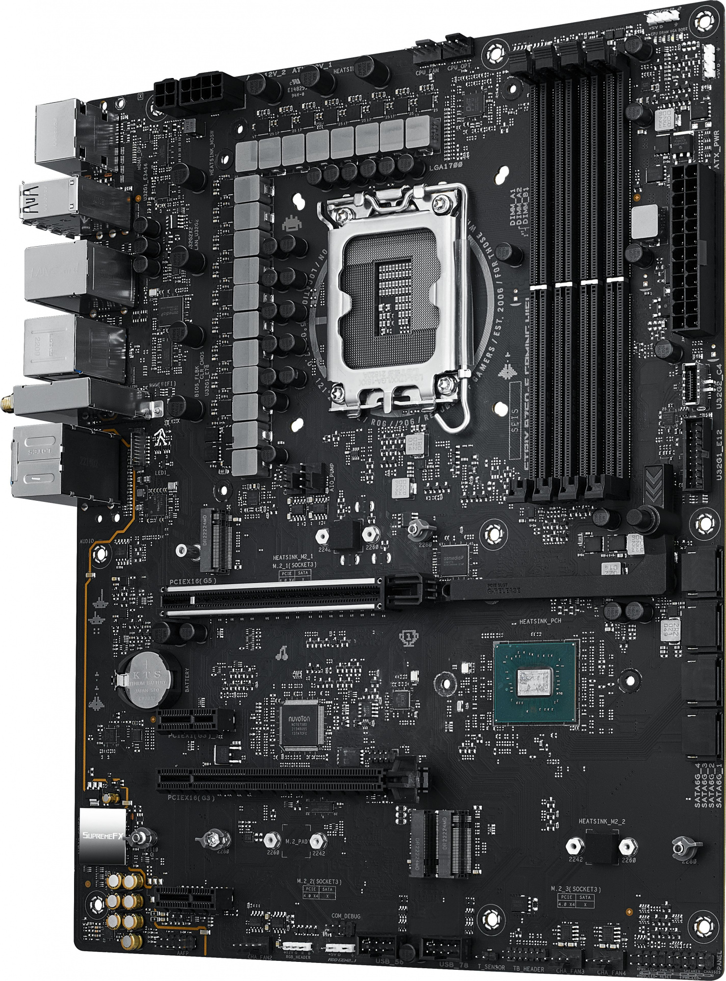 Материнская плата Asus ROG STRIX B760-F GAMING WIFI Soc-1700 Intel B760 4xDDR5 ATX AC`97 8ch(7.1) 2.5Gg RAID+HDMI+DP