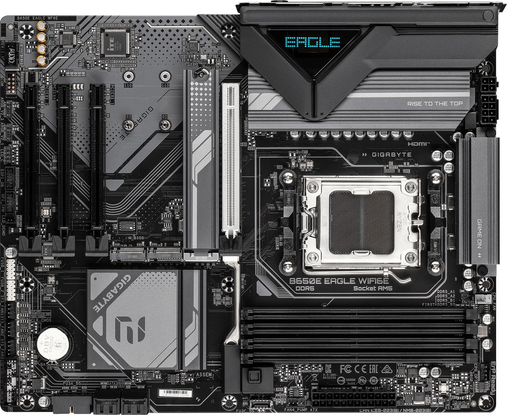 Материнская плата Gigabyte B650E EAGLE WIFI6E Socket AM5 AMD B650 4xDDR5 ATX AC`97 8ch(7.1) GbLAN RAID+HDMI+DP