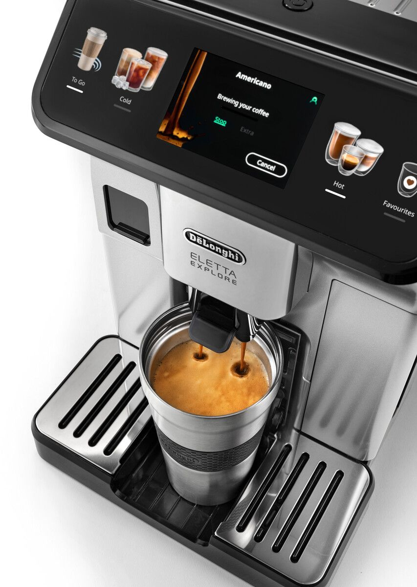 Кофемашина Delonghi Eletta Explore ECAM450.55.S 1450Вт серебристый/черный