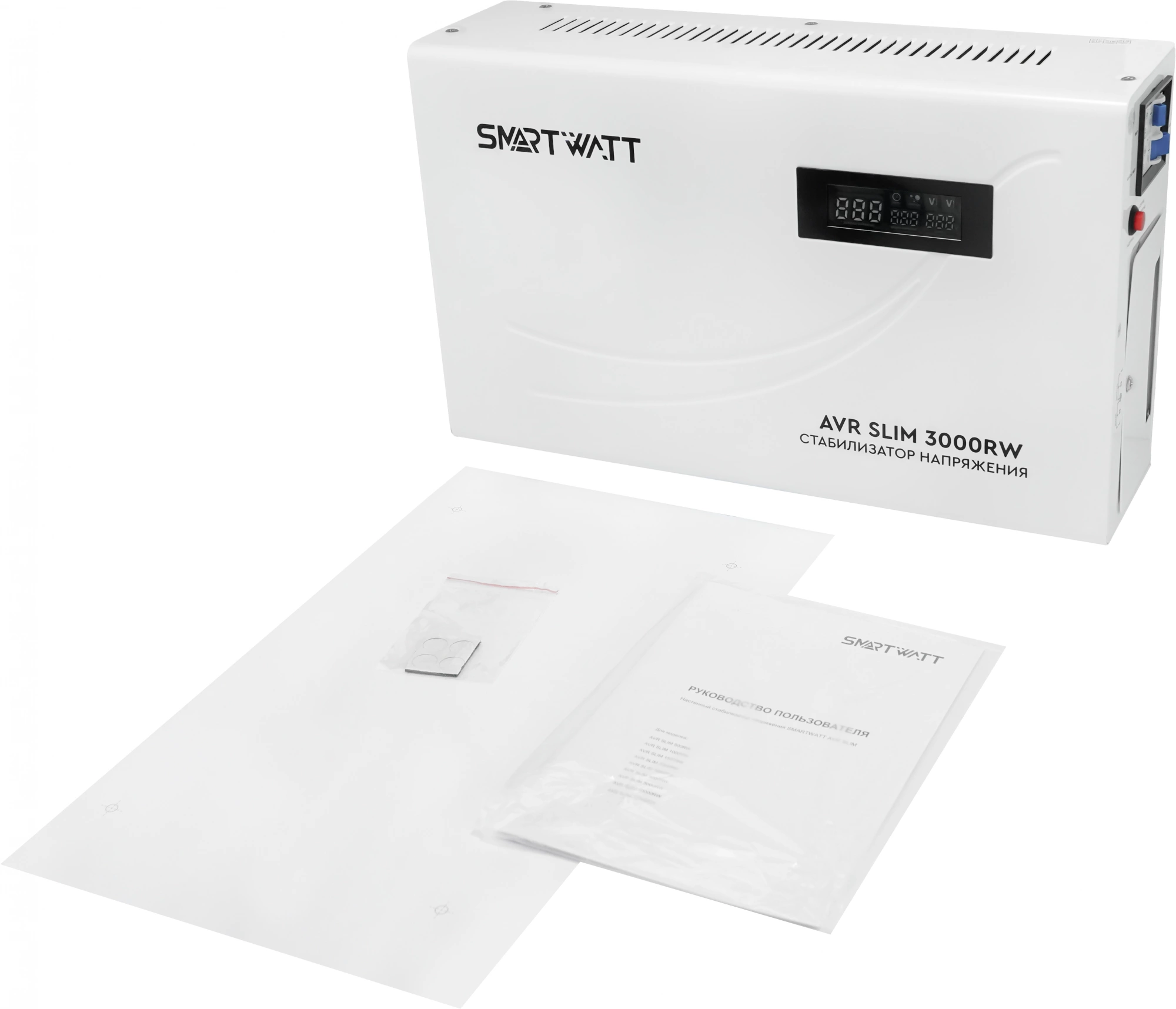 Стабилизатор напряжения Smartwatt AVR Slim 3000RW 3000ВА белый