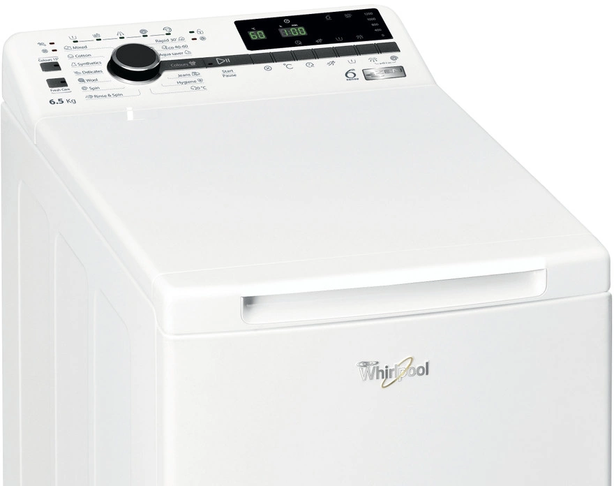 Стиральная машина Whirlpool TDLRB 65242BS EU/N пан.англ. класс: A загр.вертикальная макс.:6.5кг белый