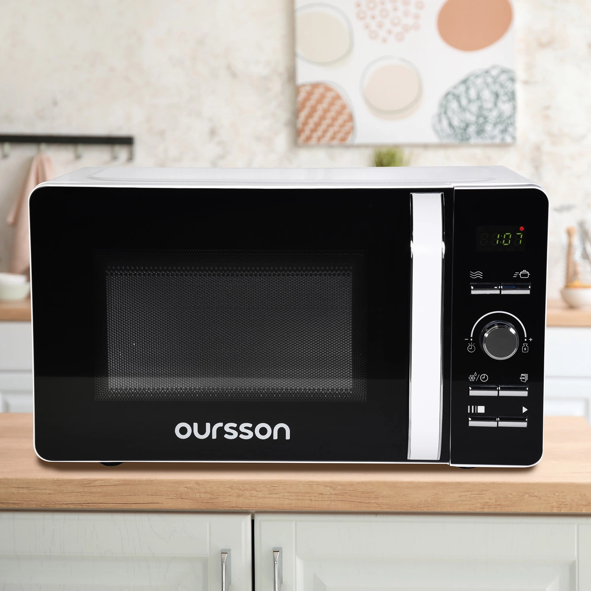 Микроволновая Печь Oursson MD2033/WH 20л. 700Вт белый/черный