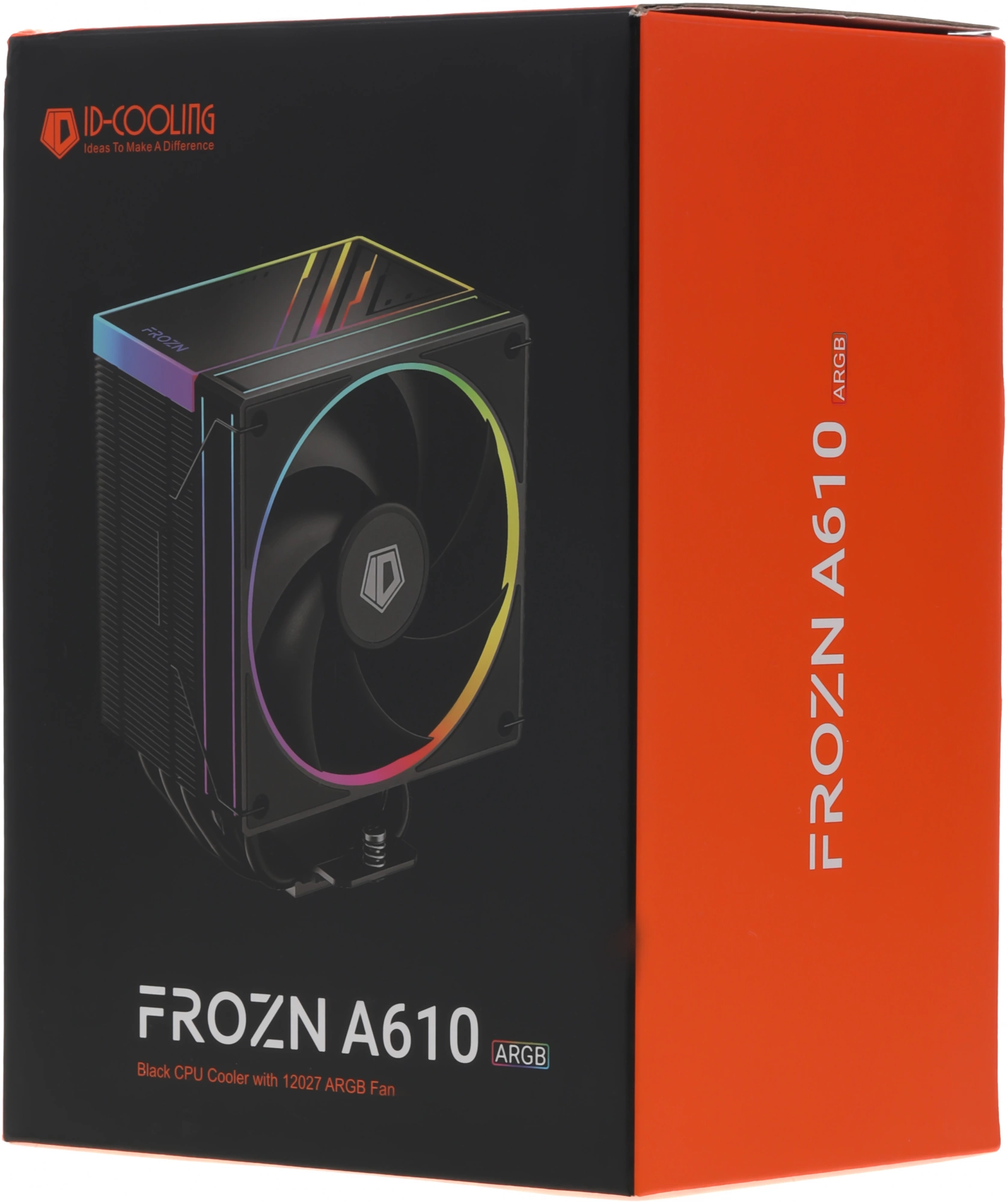 Устройство охлаждения(кулер) ID-Cooling Frozn A610 ARGB Soc-AM5/AM4/1200/1700/1851 черный 4-pin 29.9dB Al+Cu 250W 940gr Ret (FROZN A610 ARGB)