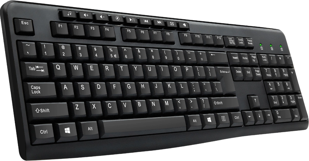 Клавиатура Оклик 305M черный USB Multimedia (1659987)